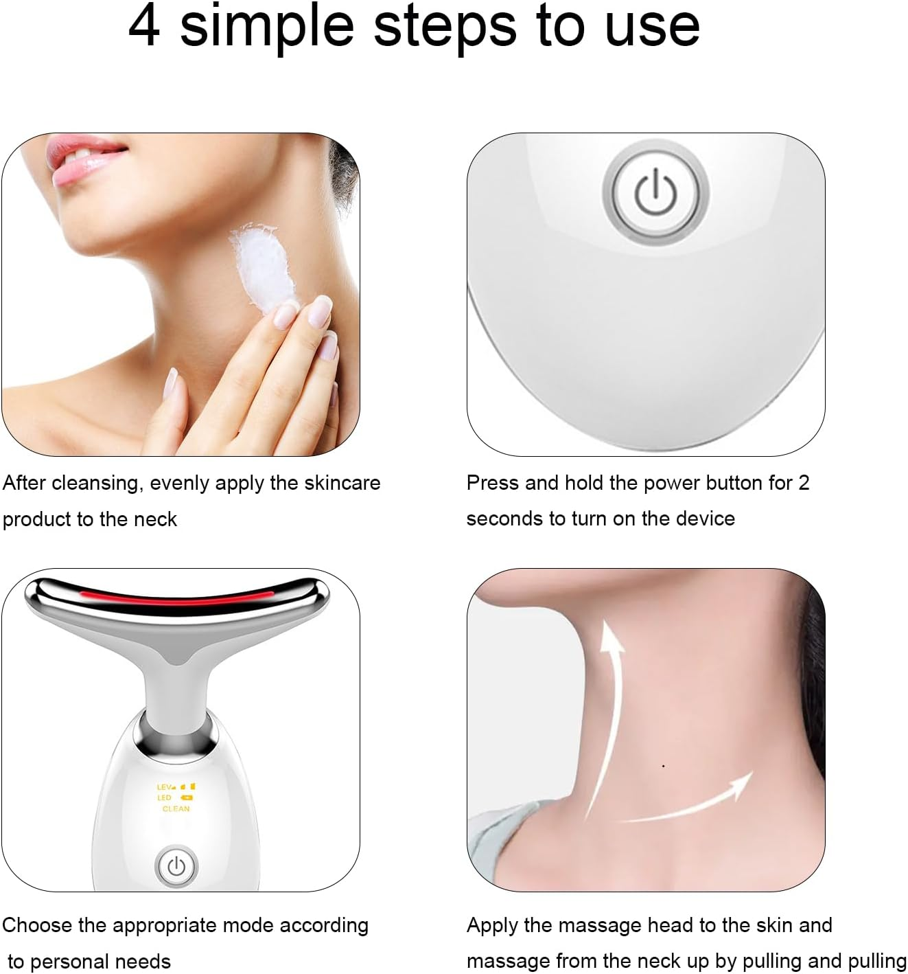 3-In-1 Beauty Device,Facial and Neck Massager,Multifunctional Skin Care Tools