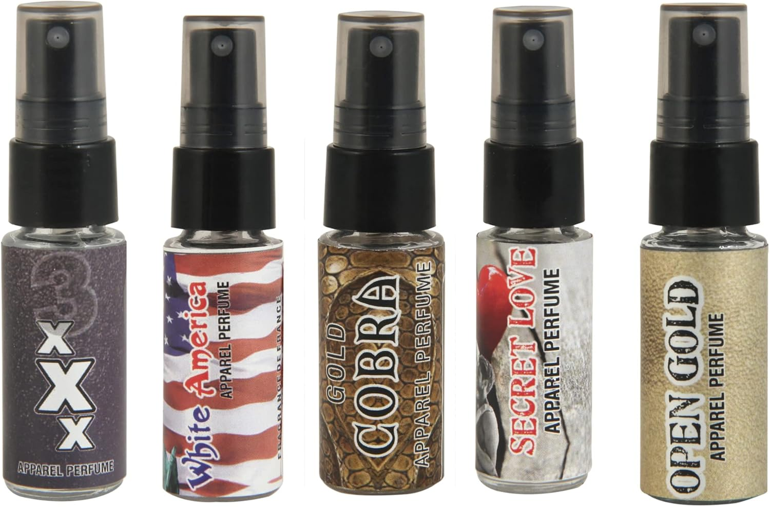 SYSPRO 3 ML Combo Perfume of 3XXX, White America, Cobra, Secret Love & Open Gold Long Lasting Attar Perfume for Men, Women (5 Pc)