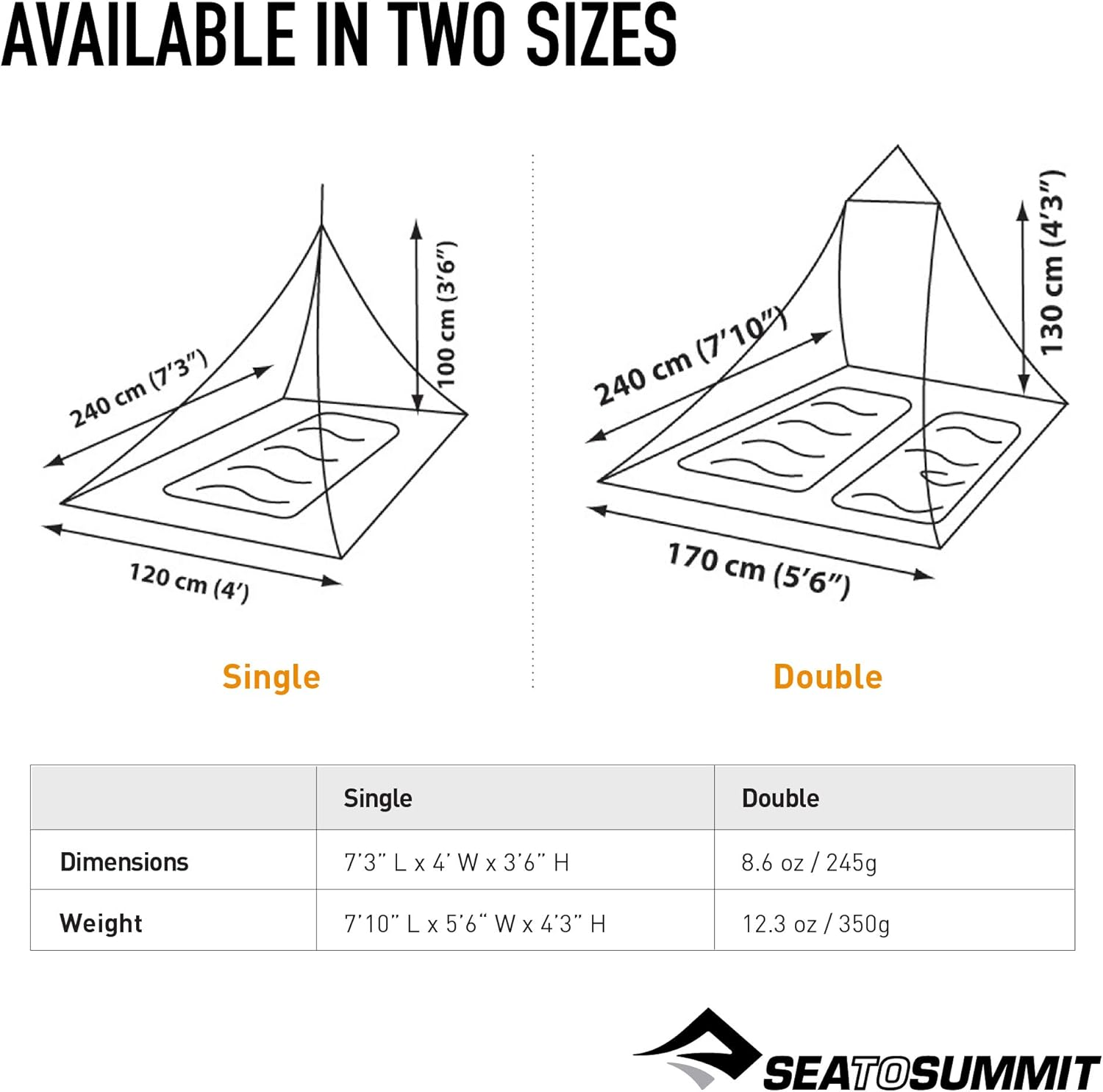 Sea to Summit Mosquito Pyramid Net image number 2