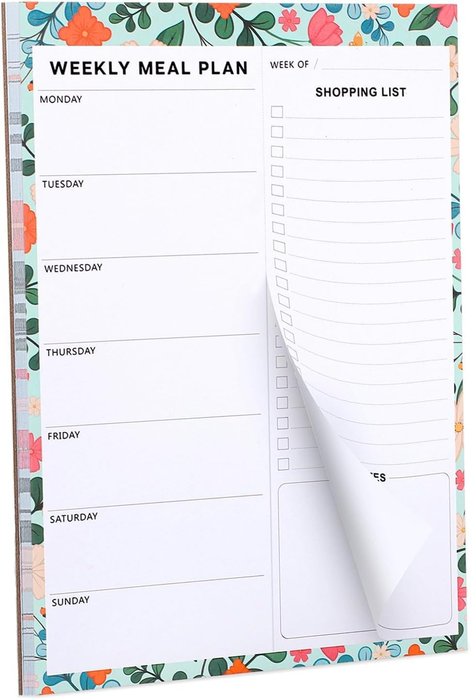 List Magnet Pad,Magnetic Grocery List Pads for Fridge,Fruit Weekly Meal Planner with Tear off Shopping List.Menu Food for Weight Loss or Dinner List for Family 7X10 Inches, 60 Sheets