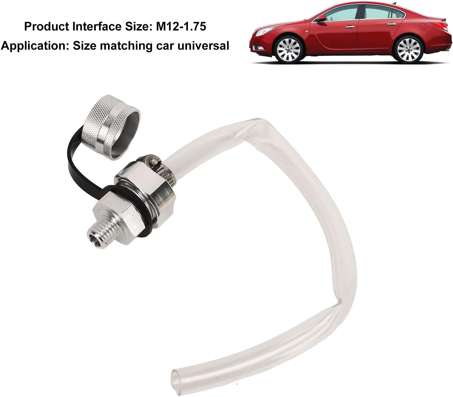 M12-1.75 Oil Drain Valve, Quick Twist Drain Valve Plug with Removable Hose, Drain Plug for Engine Pan and Transmission, Stainless Drain Hose Attachment Universal for Car image number 1