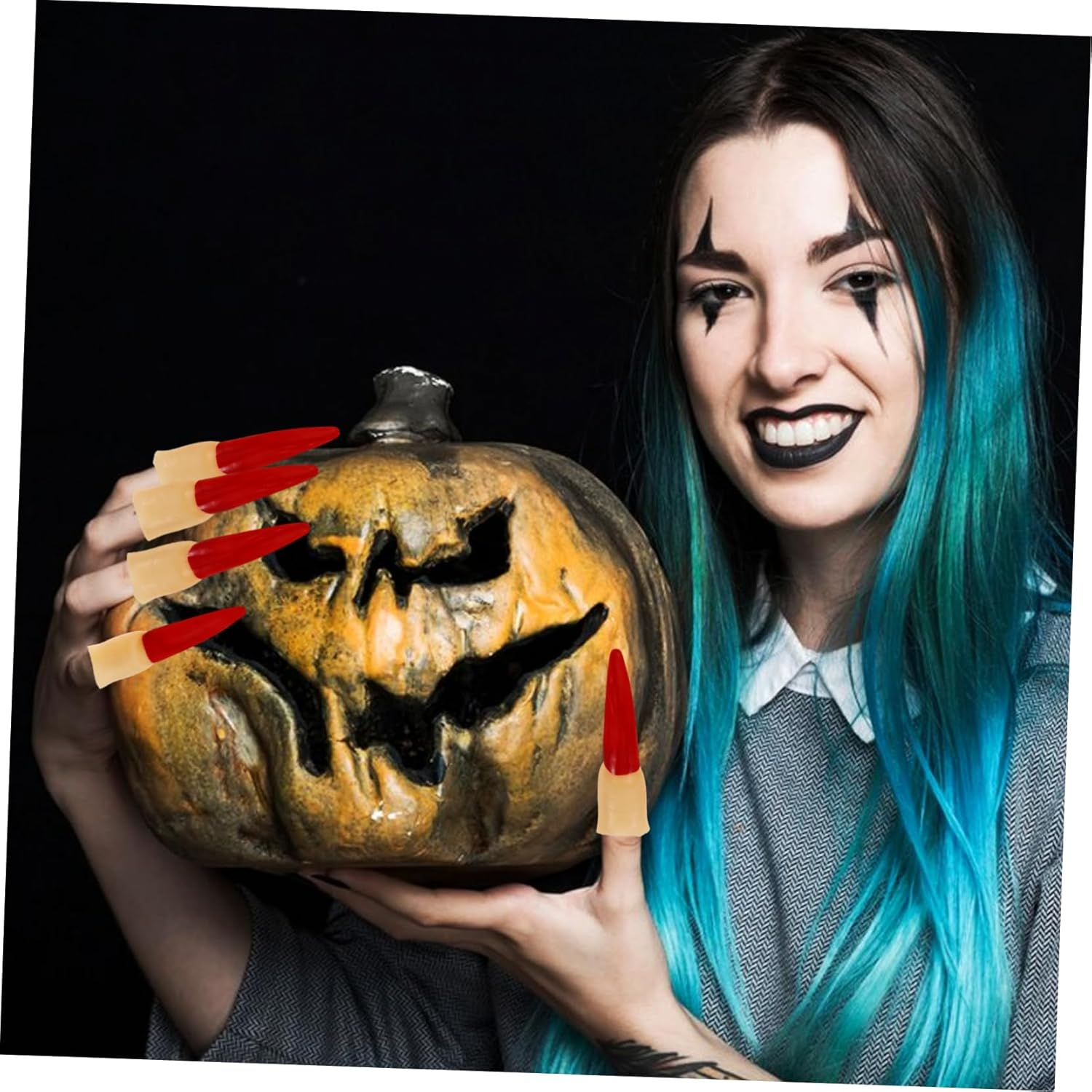 VICASKY 10Pcs Multi-Function Halloween Props Realistic Fake Fingers for Scary Party Accessory image number 2