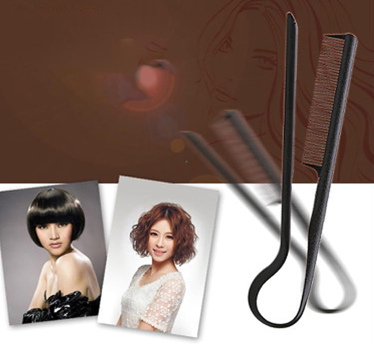 10Pcs V Shaped Styling Hair Comb, Plastic round Teeth Heat Resistant Comb, Help Gently Detangle and Smoothly Curly Hair for Outdoor Adventures, or Travel