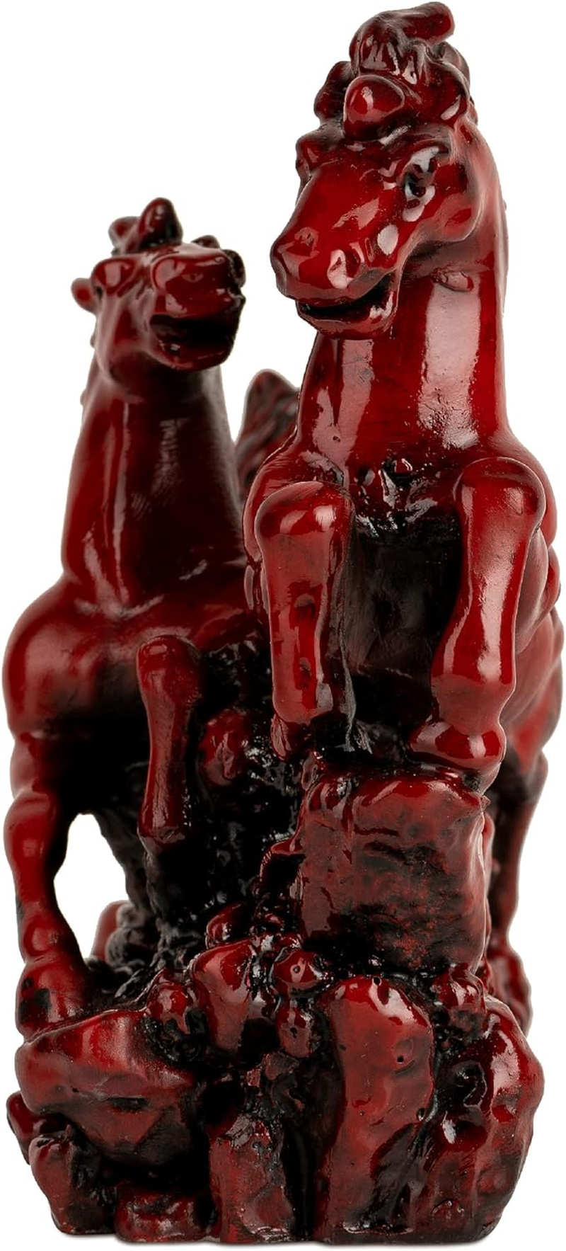 B.S HANDICRAFTS Running Horse Vaastu Statue for Home & Office | Decorative Showpiece for Wealth, Health, Success & Prosperity | Good Luck Horse Figurine (Red, Height 6 Inch). image number 1