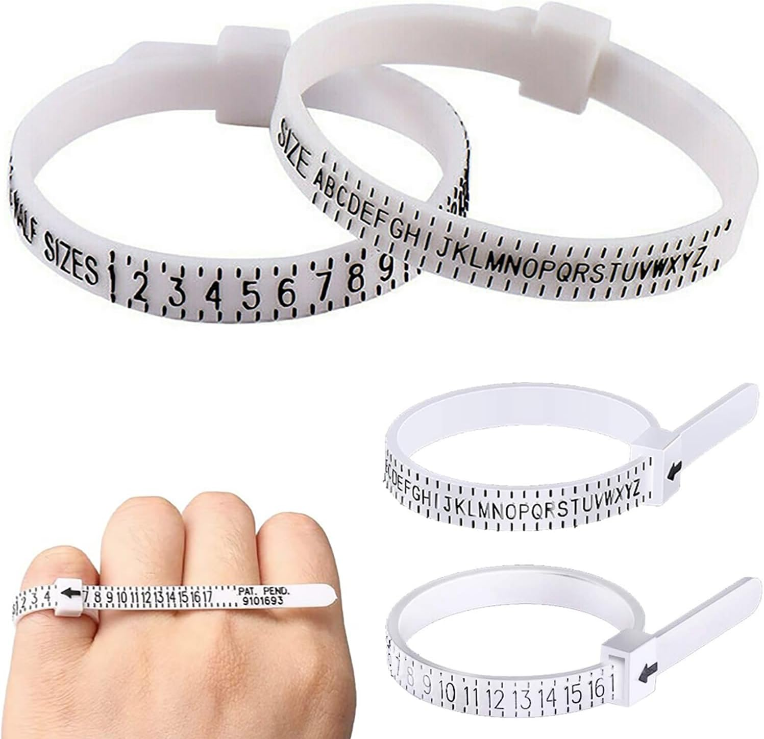 UK US Ring Sizer Women Men Measurement Tool Finger Sizes image number 5