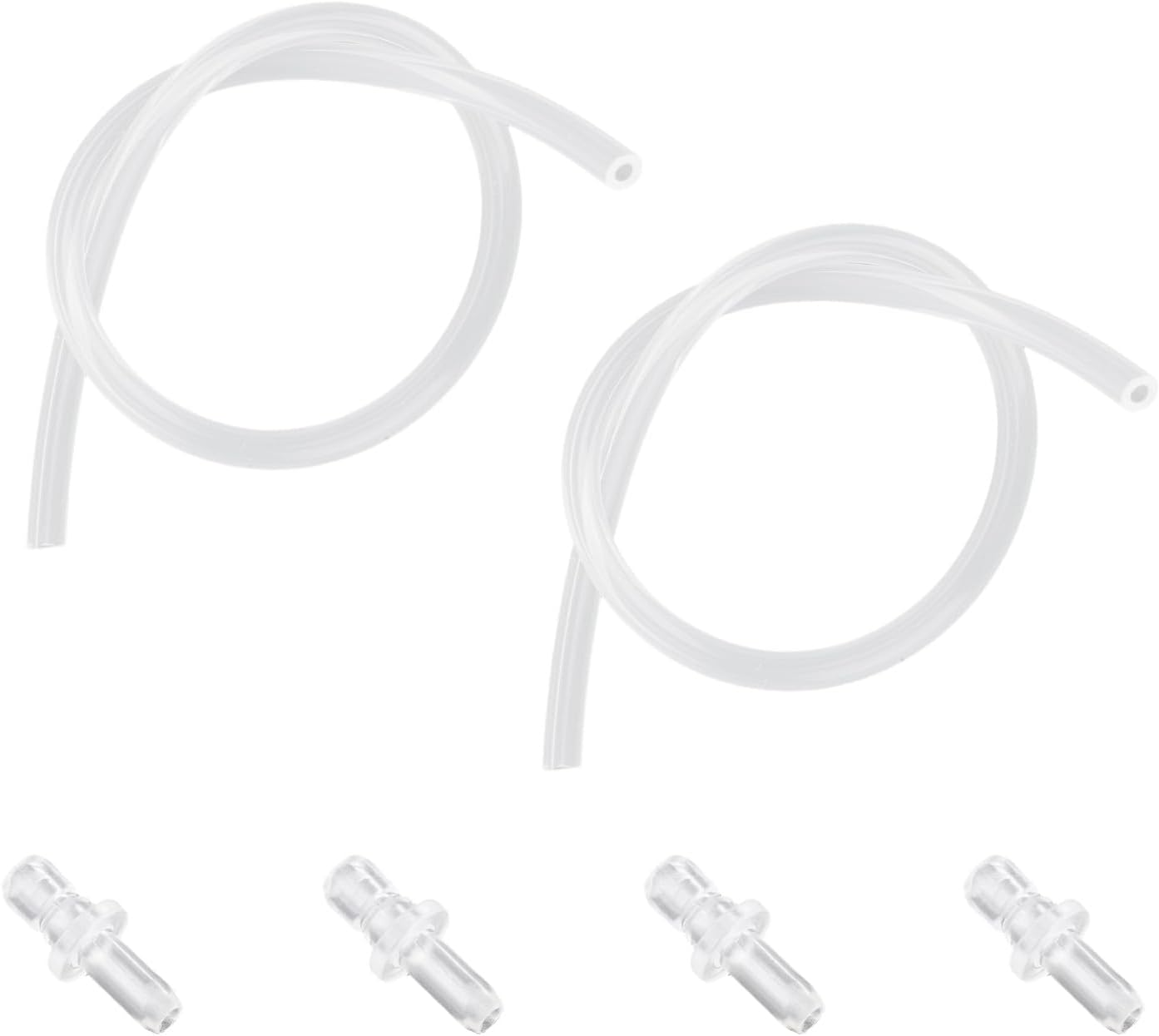 Lasuroa 2 Pcs Milk Tubes Hoses with 4 Connectors, 14.96In Silicone Milk Tube Hoses Replacement Ideal Replacement Accessories for Jura HP3 Coffee Machines image number 4