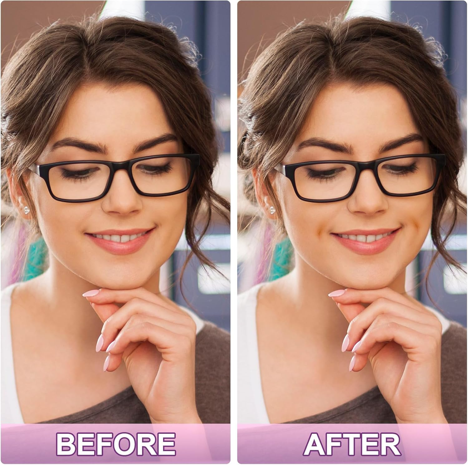 HINZIC 2Pcs Natural Dimple Makers, Facial Muscle Dimple Trainer, Pink Exerciser Lift Tools for Women Beautiful Smile