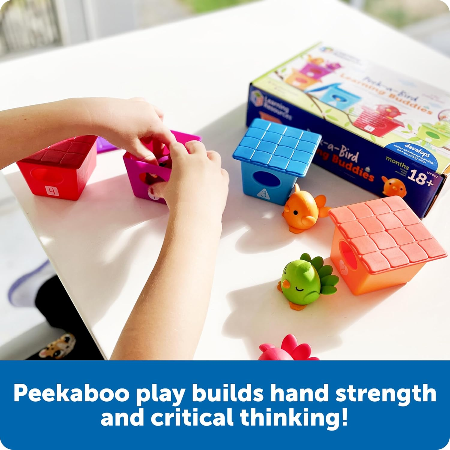 Learning Resources Peek-A-Bird Learning Buddies - 15 Pieces, Age 18 Months+ Toddler Learning Activities, Preschool Toys, Educational Toy for Color Teaching, Multicolor image number 5