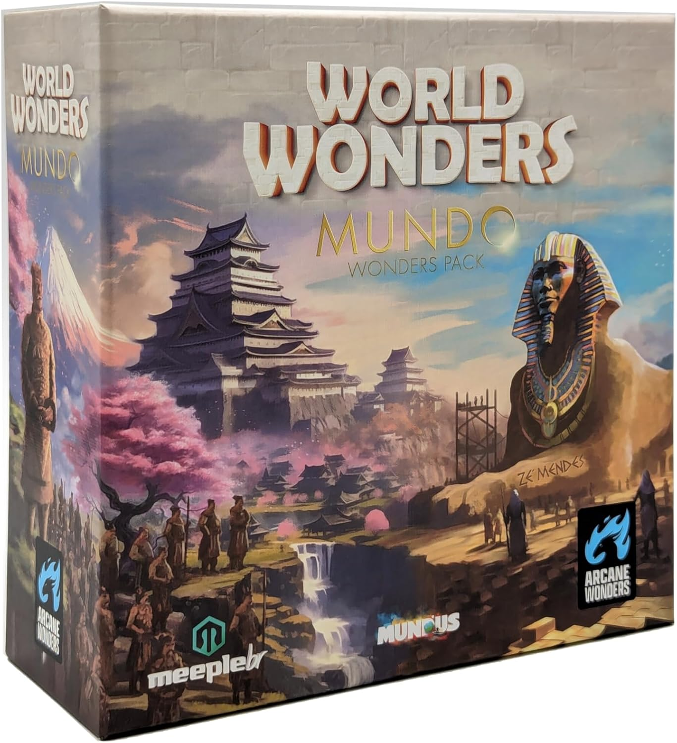 World Wonders Mundo Expansion, Strategy Board Game, for 1 to 5 Players and Ages 14+, Arcane Wonders image number 2