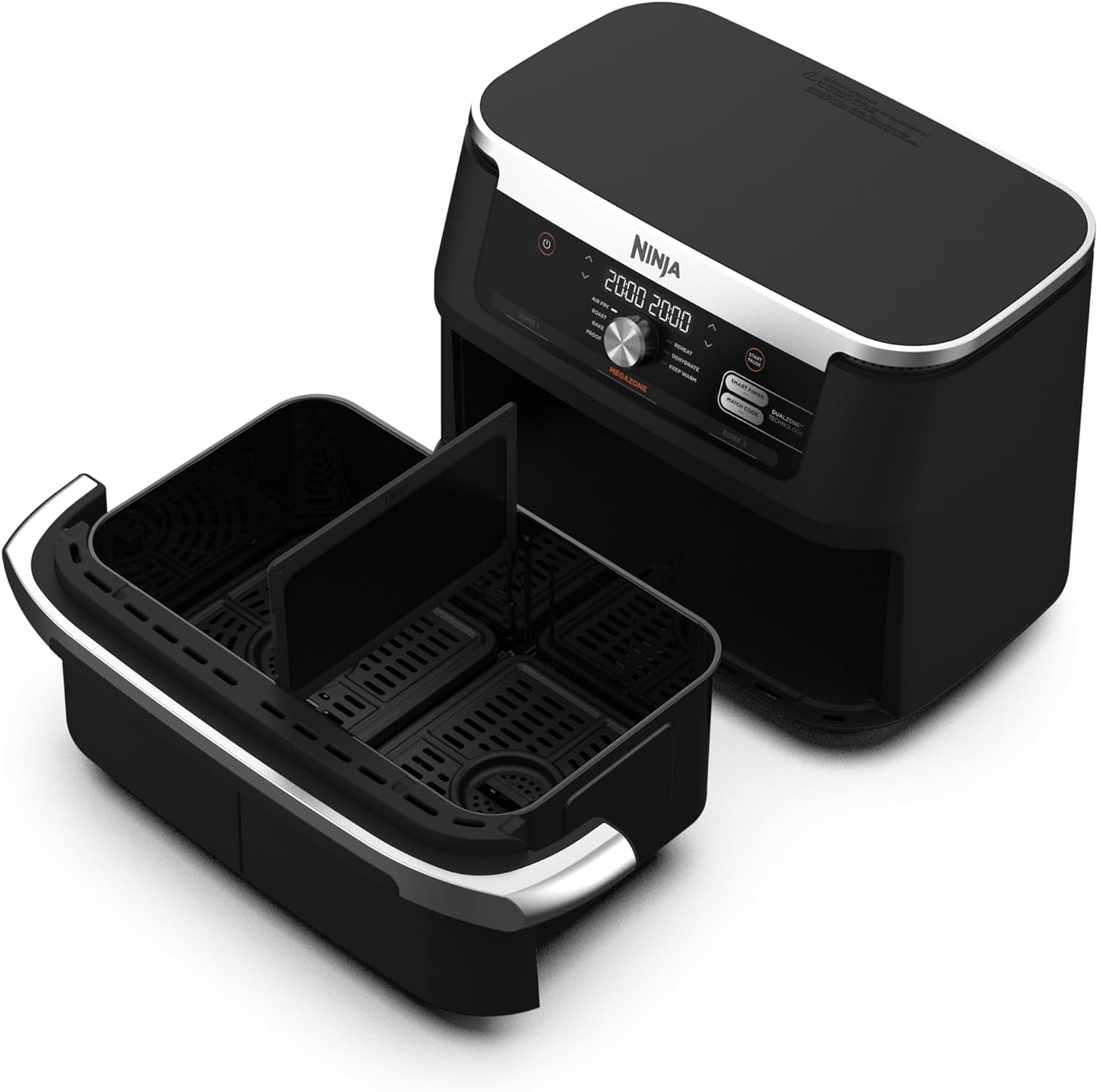 Ninja XXXL Flexdrawer Air Fryer, 10.4L Extra Large Drawer with Removable Divider, Dual Zone Technology, 7 Functions, Non Stick, AF500ANZ, Black image number 3