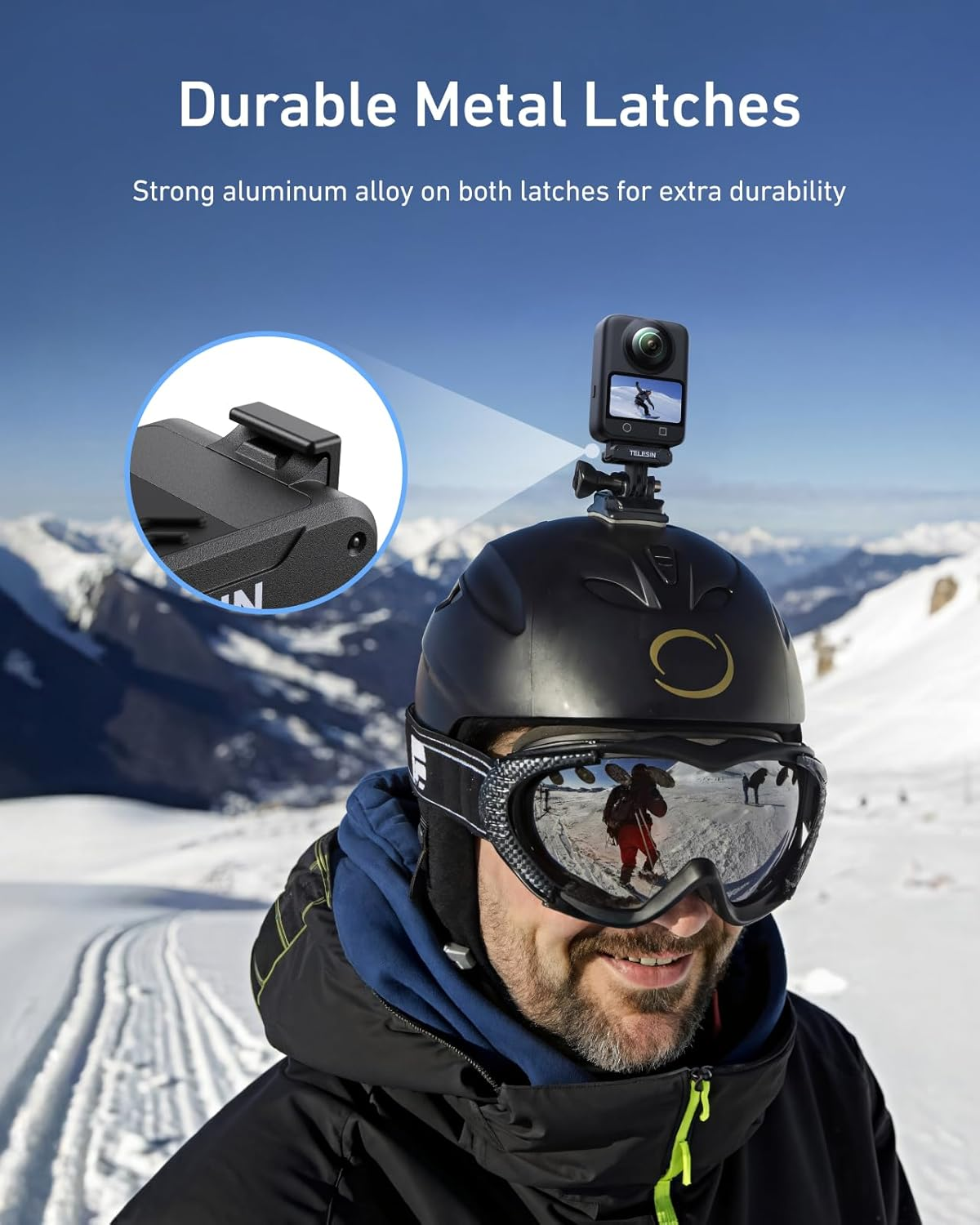 TELESIN Magnetic Quick Release Adapter Mount for DJI Osmo Action 5Pro 4 3 DJI Osmo 360 Accessories, with Triple Claw 1/4" Screw Hole Adapter Base, Bracket Expansion for Selfie Stick Tripod Accessories image number 3