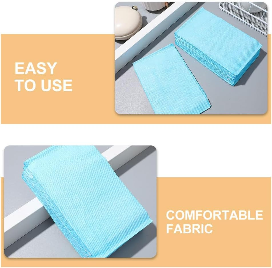 PACKOVE 60Pcs Bibs for Seniors, Disposable Bibs Adult Seniors Adult Paper Bib Feeding Bib Single Use Dining Clothing Protectors for Women Men image number 6