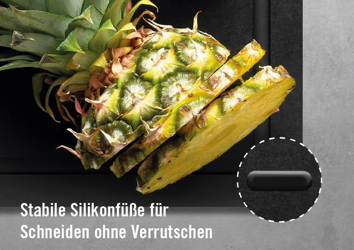 Woll Cut & Serve 4-Piece Chopping Board Set with Holder, Made from FSC Certified Paper Composite, BPA and VOC Free, Heat Resistant up to 175&deg;C, Dishwasher Safe, Matte Black image number 3