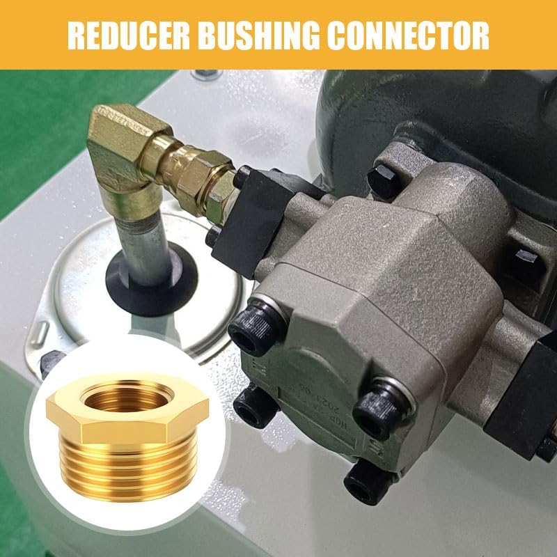 Hex Thread Reducer Adapter, 20Mm Female to 25Mm Male BSP Brass Connector, Corrosion-Resistant Pipe Fitting for Water Lines, Plumbing Systems, Garden Hose Connections image number 4