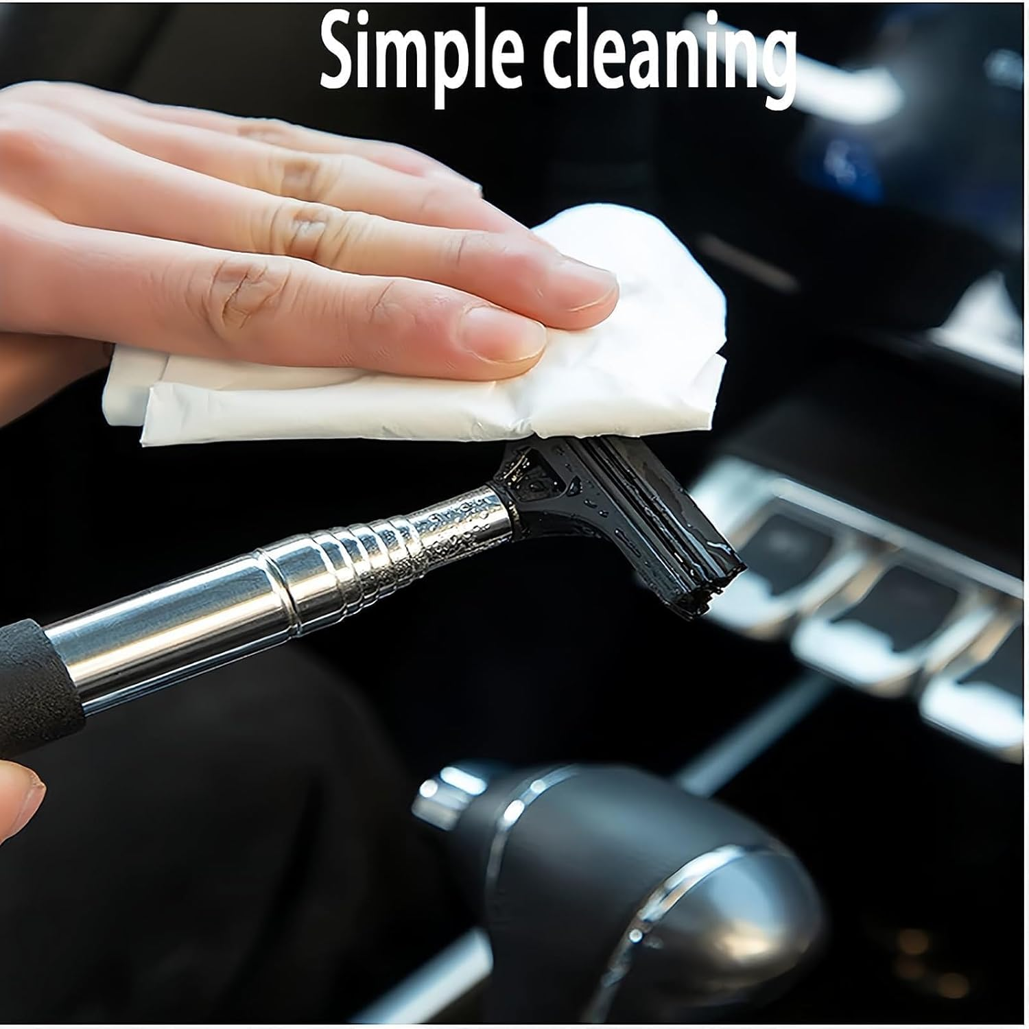 Window Squeegee, Car Window Scraper, Wing Mirror Squeegee, Car Windscreen Squeegee, Side Mirror Squeegee, Wing Mirror Wiper, Portable Vehicle Interior Exterior Accessories for Rainy Foggy Weather image number 5