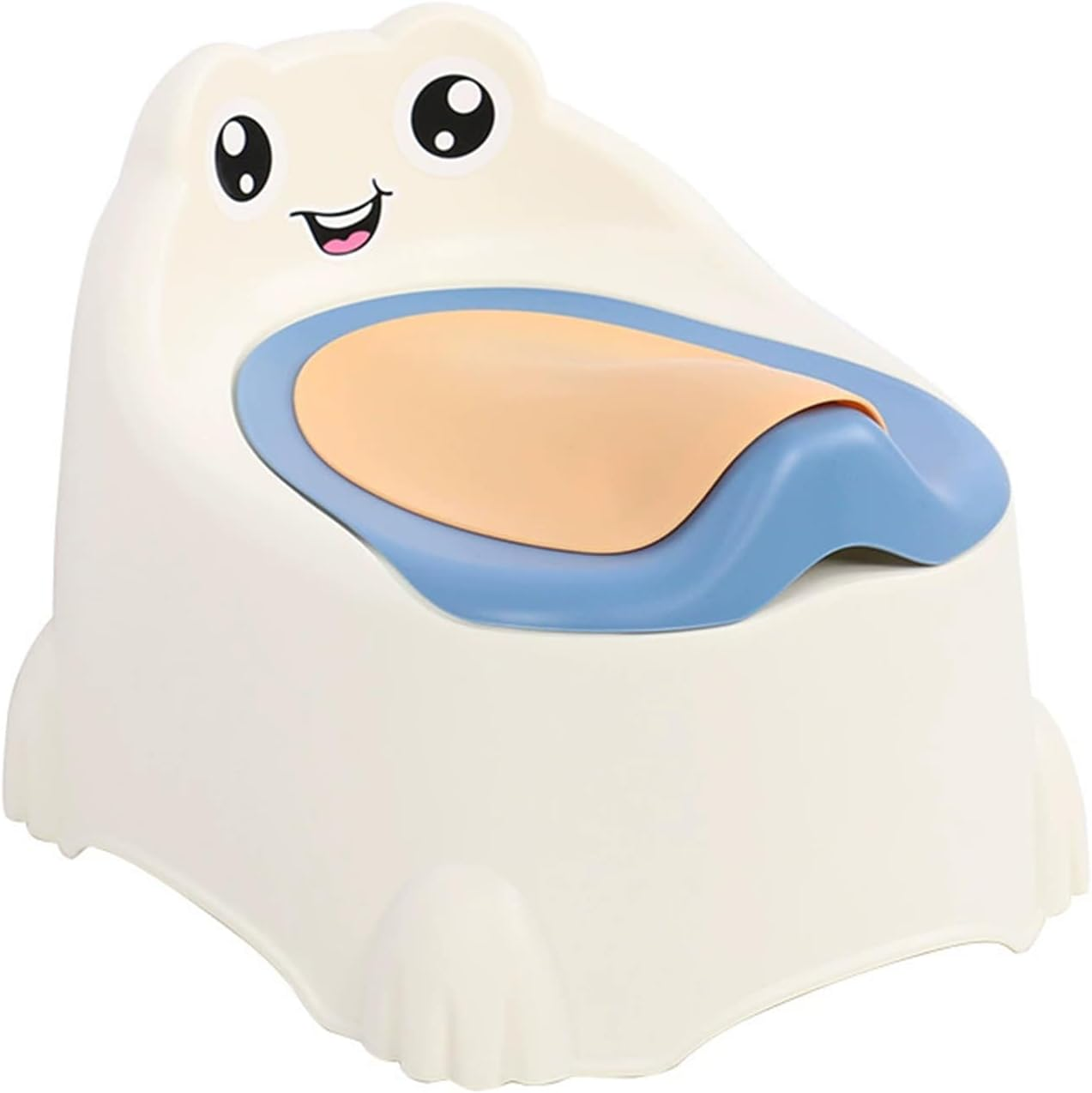 AKAMITAYI Toddler Toilet Training Potty,Baby Potty Chair Urinal Travel Easy to Clean Portable Adorable for 1-6 Years Old with Lid Potty Seat Animal Potty (Blue)