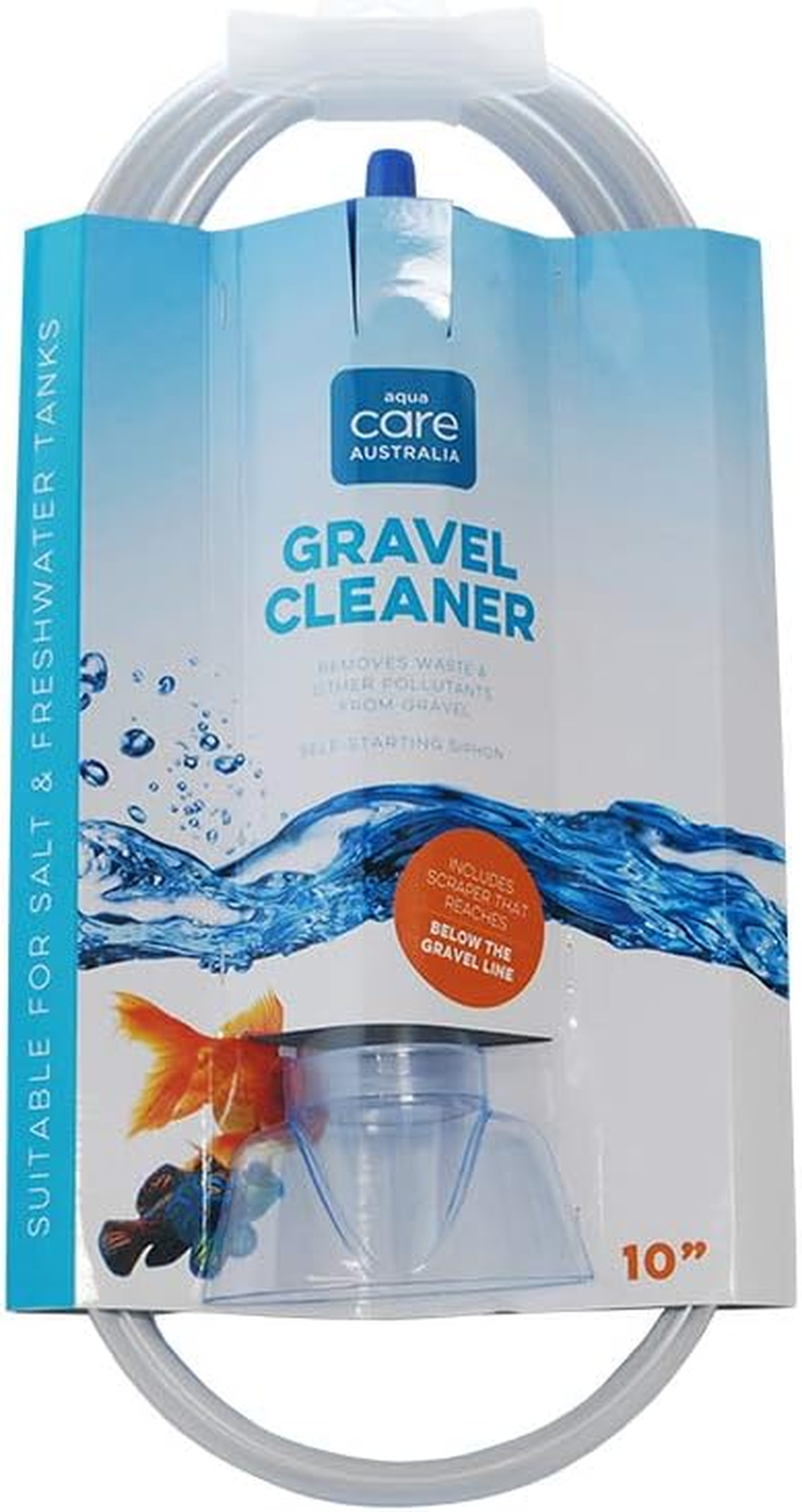 Aqua Care Aquarium Gravel Cleaner with Scraper &ndash; Self-Starting Siphon for Easy Aquarium Water Changes, Removes Waste & Pollutants, Includes Instructions, Tube Length 5 Inches, 12.5CM, Fish Tank