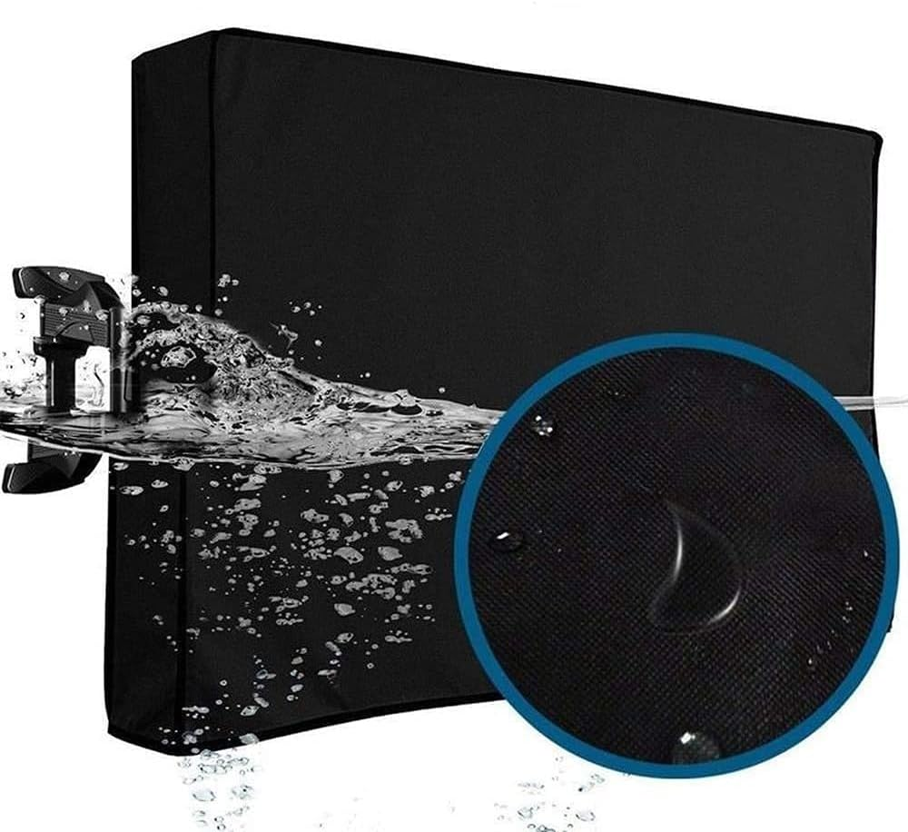 Outdoor TV Cover with Clear Front COOSOO Television Cover Waterproof Universal Protector for LCD LED Plasma Television Sets with Remote Control Pocket Compatible with Standard Mounts Stands (46-48") image number 4