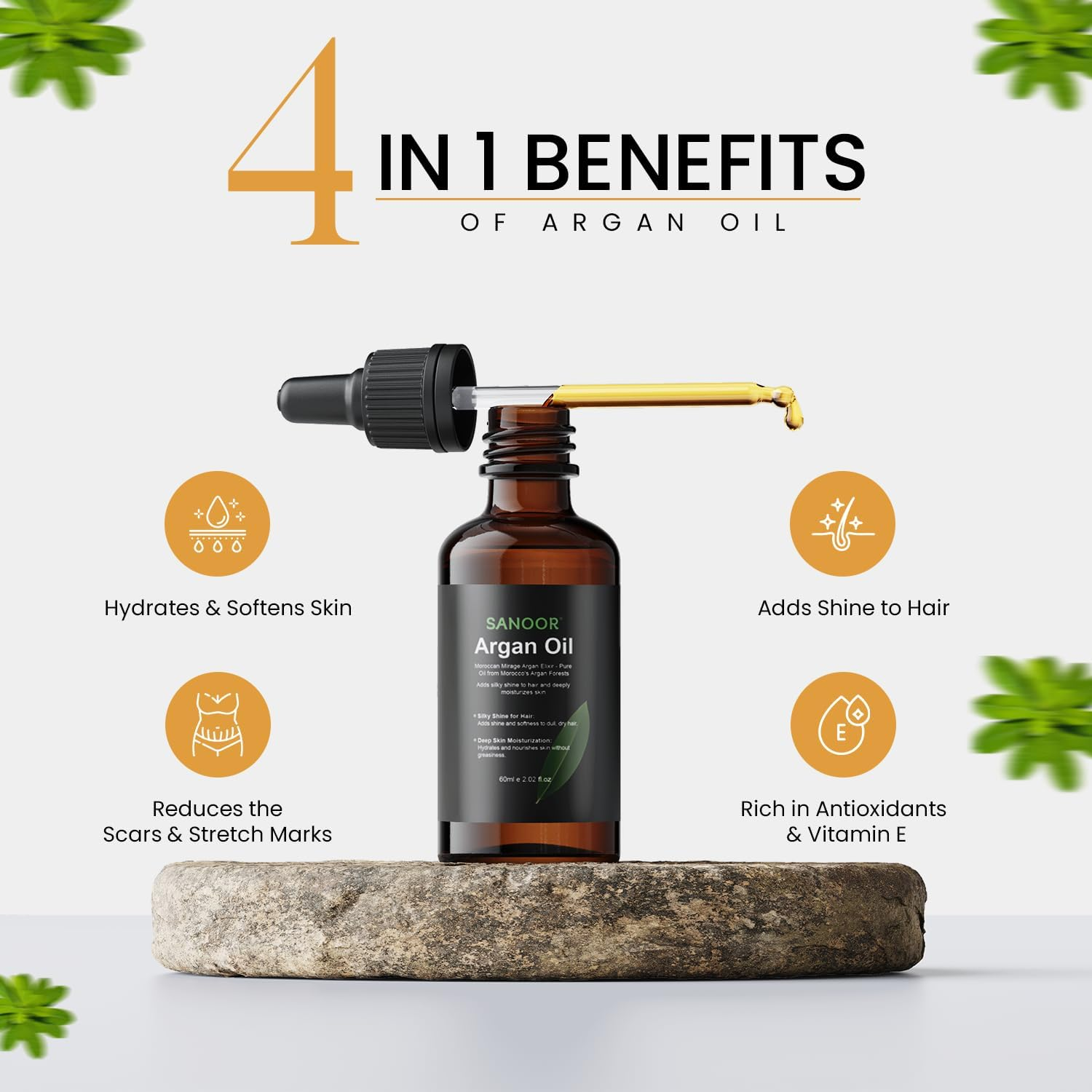 Moroccan Mirage Argan Elixir - Pure Oil for Luxurious Skin & Hair Care | Hair Conditioning | Skin Hydration | Scar Treatment | 60Ml 2 Fl.Oz image number 6