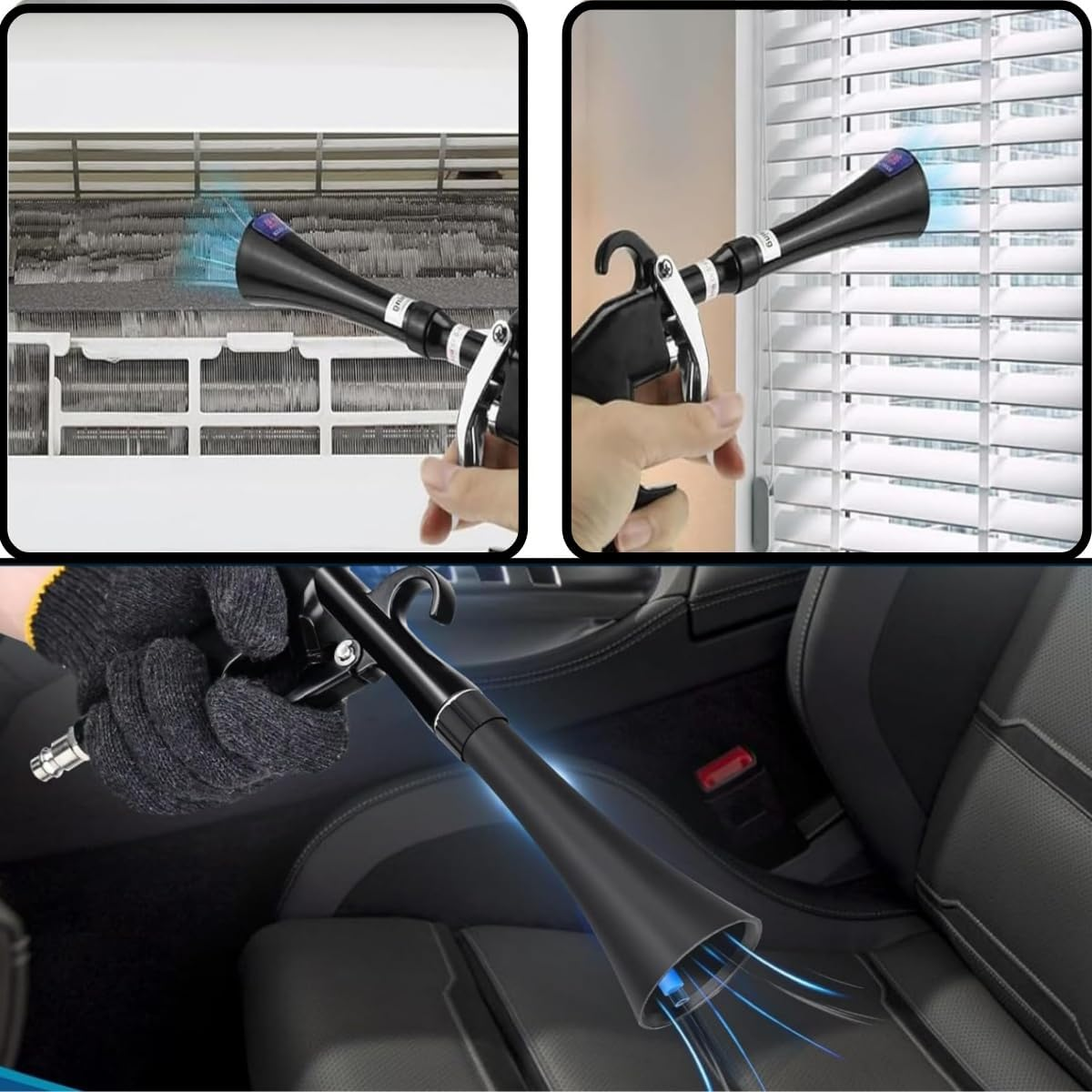 Car Interior Spray Dragon Roll Car Cleaning Set, Car Beauty Tool, Used for Quickly Blowing off Dirt and Dust on the Car, with 3 Connectors image number 4