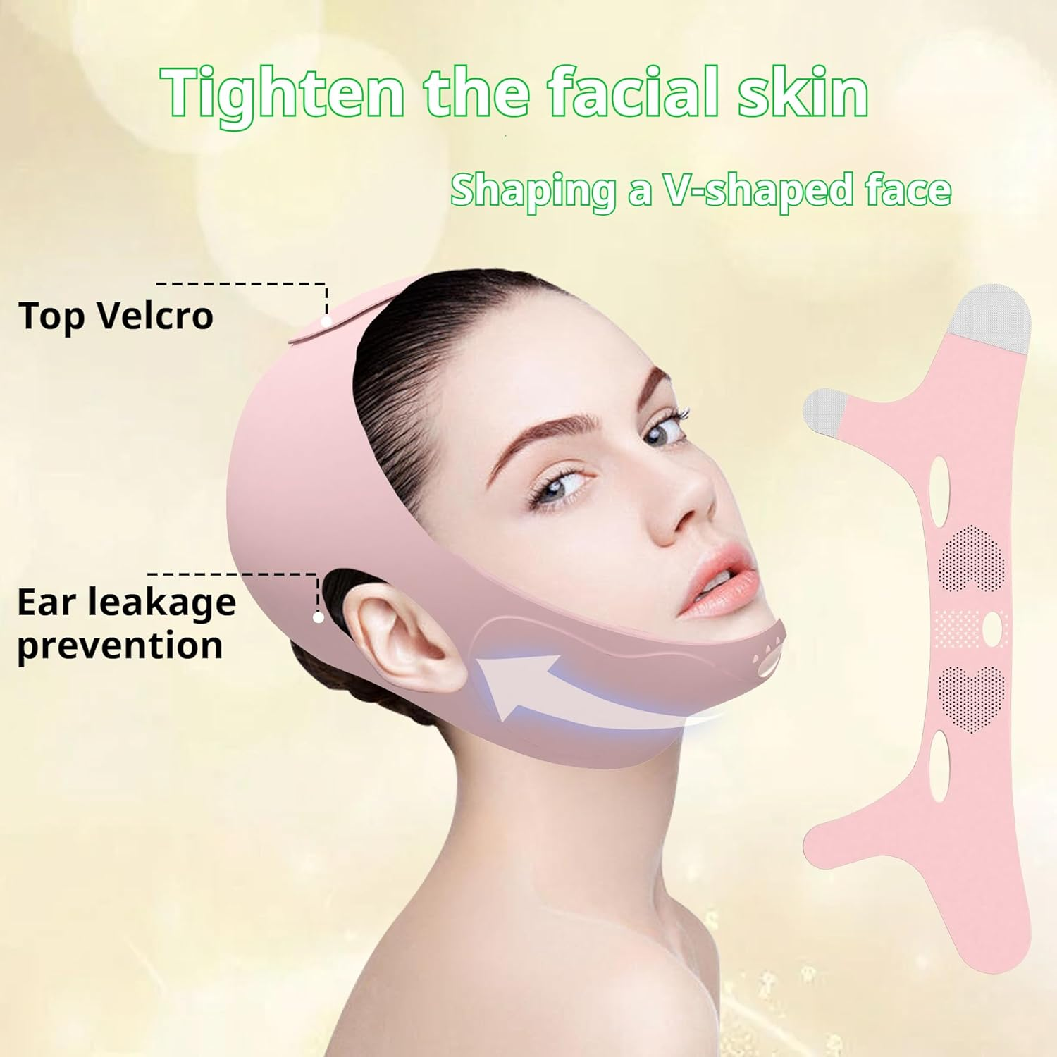 Wisdom Teeth Ice Pack,Face Ice Pack Wrap with 2 Gel Packs,Reusable Hot & Cold Gel Packs,Pain Relief,Wisdom Teeth,Jaw,Head,Adjustable Stretch Wrap Relief for Injuries (Pink) image number 4