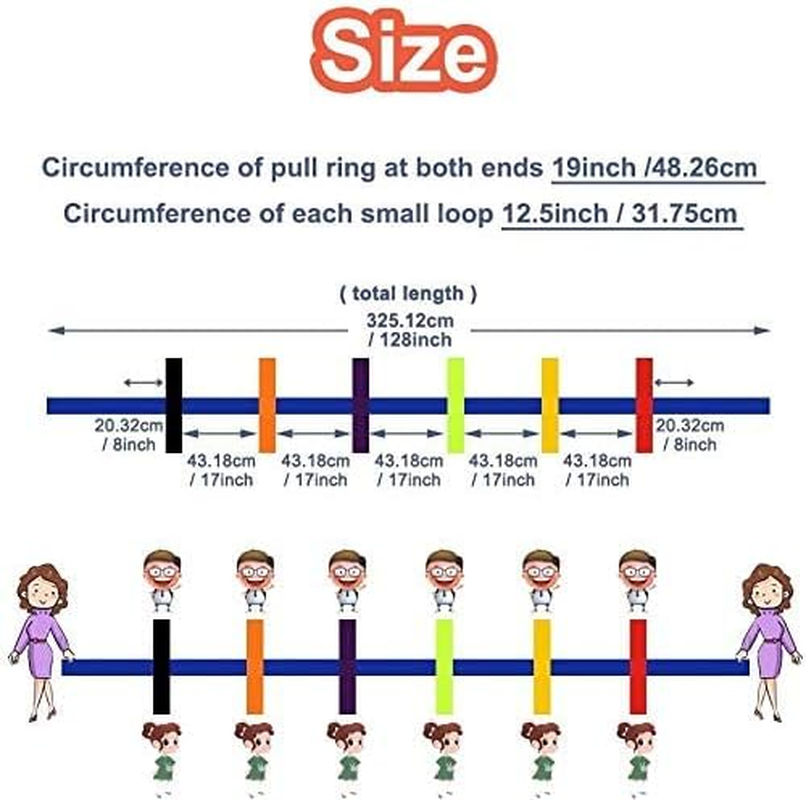 Walking Rope for Preschool Line up Rope with Rings for Kids Toddlers to Walk Together Safety Daycare Leash Straps with Handles Teachers School Belt Colorful Line Holder (12 Children & 2 Adult) image number 4