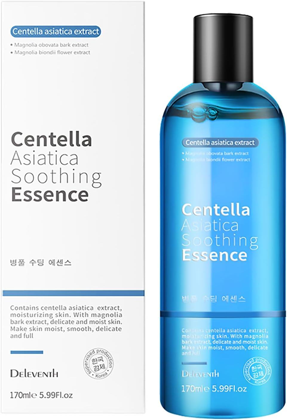Deleventh Korean Brand Centella Asiatica Soothing Essence Toner 170Ml / Hydrates and Balances Skin with Natural Extracts for Refreshed and Radiant Complexion image number 2