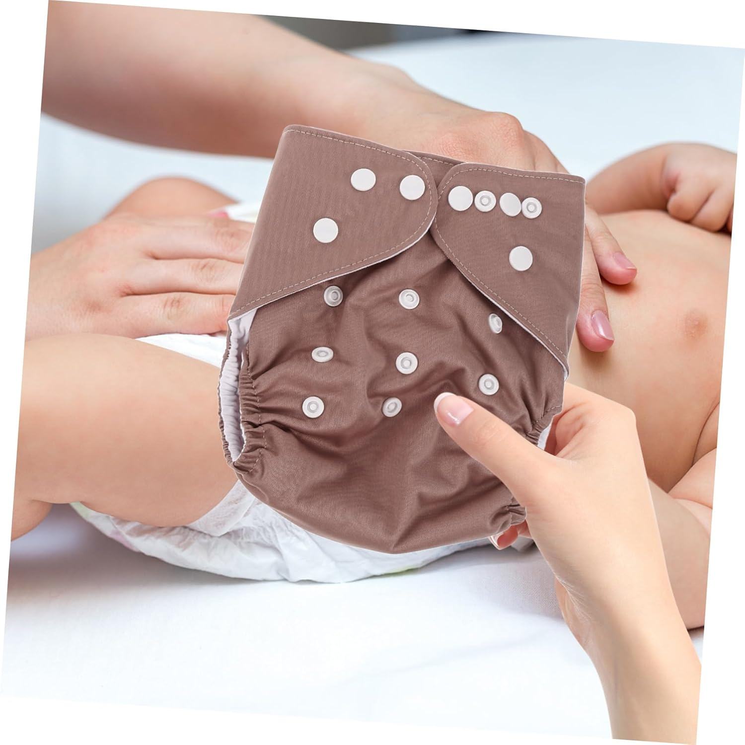 Baby Cloth Diapers Reusable Waterproof Swim Diaper for Newborns Unisex Washable Training Pants Suitable for Travel and Swimming Pink image number 3