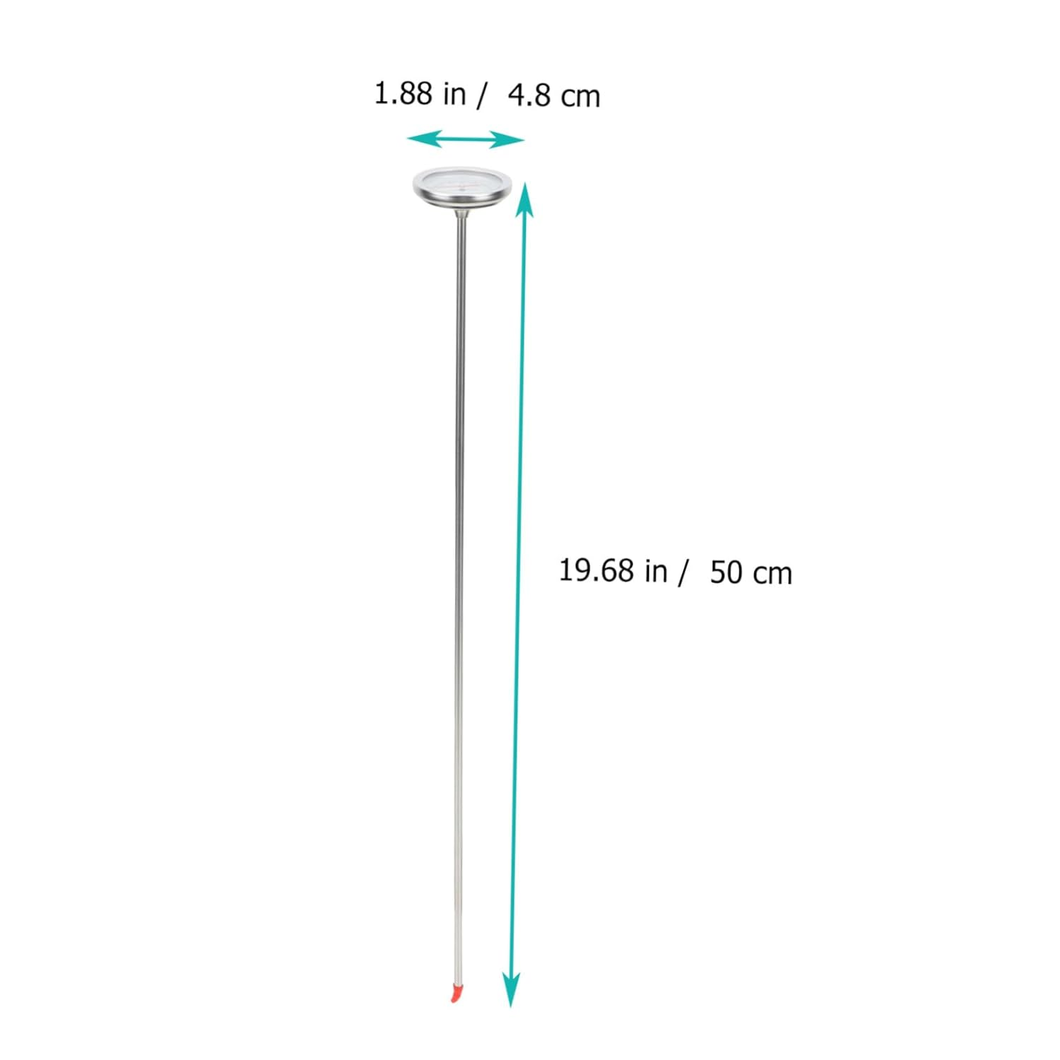 Mipcase Stainless Steel Soil Thermometer Probe Accurate Compost Temperature Gauge for Gardening and Greenhouse Planting C- C Sensor Tool image number 1