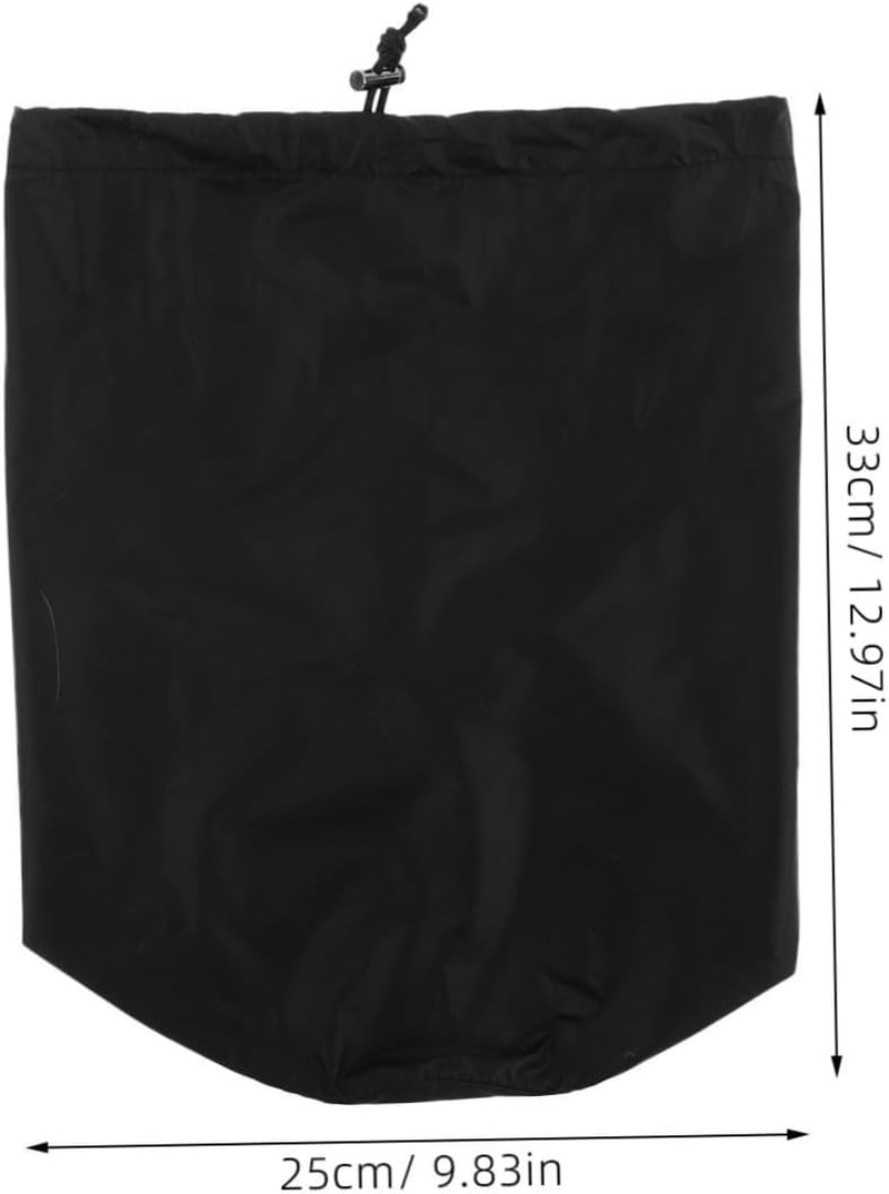 Happyyami down Jacket Storage Bag Waterproof Drawstring Garment Bag for Coat Lightweight Clothes Pouch Travel Raincoat Windbreaker Storage (Diameter 16.5Cm X Height 33Cm, Black) image number 6