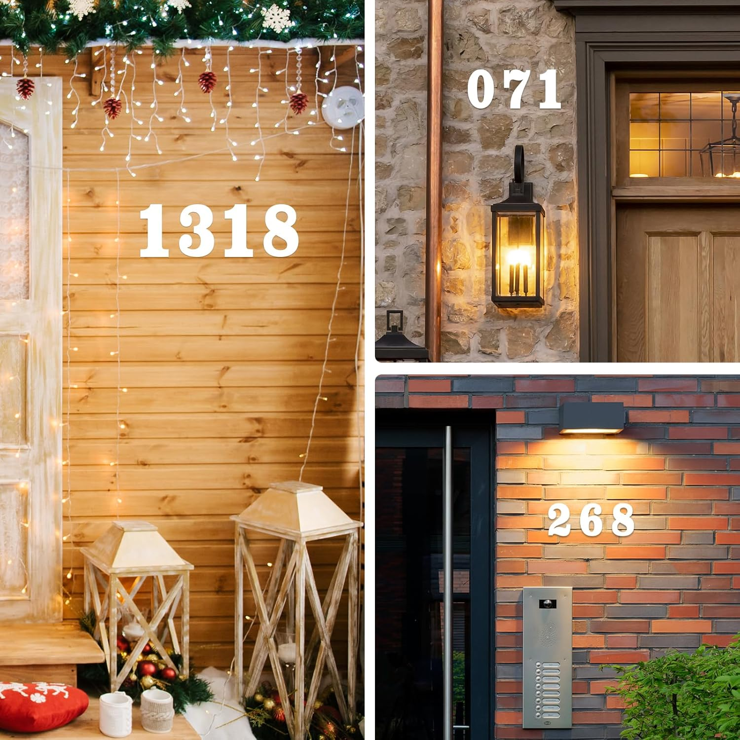 3 Inch Crisp White Rustproof House Numbers Letters,Heavy-Duty Metal Address Numbers for House,Weatherproof 0-9 Numbers & A-Z Outdoor Metal Letters Full Set for Door,Gate,Mailbox(6) image number 2