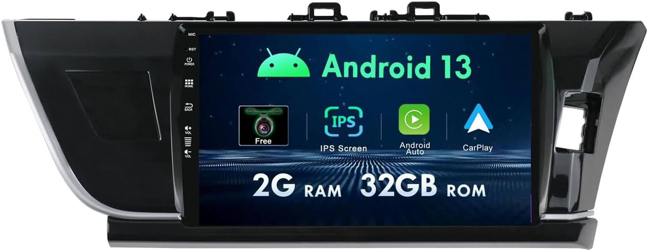 MISONDA Android Car Stereo for Toyota Corolla Sedan 2013-2016 Wireless Carplay Android Auto 10IN IPS Touch Screen Car Radio with Sat Navi/Wifi/Bt/Fm/Usb/Mirror Link image number 2