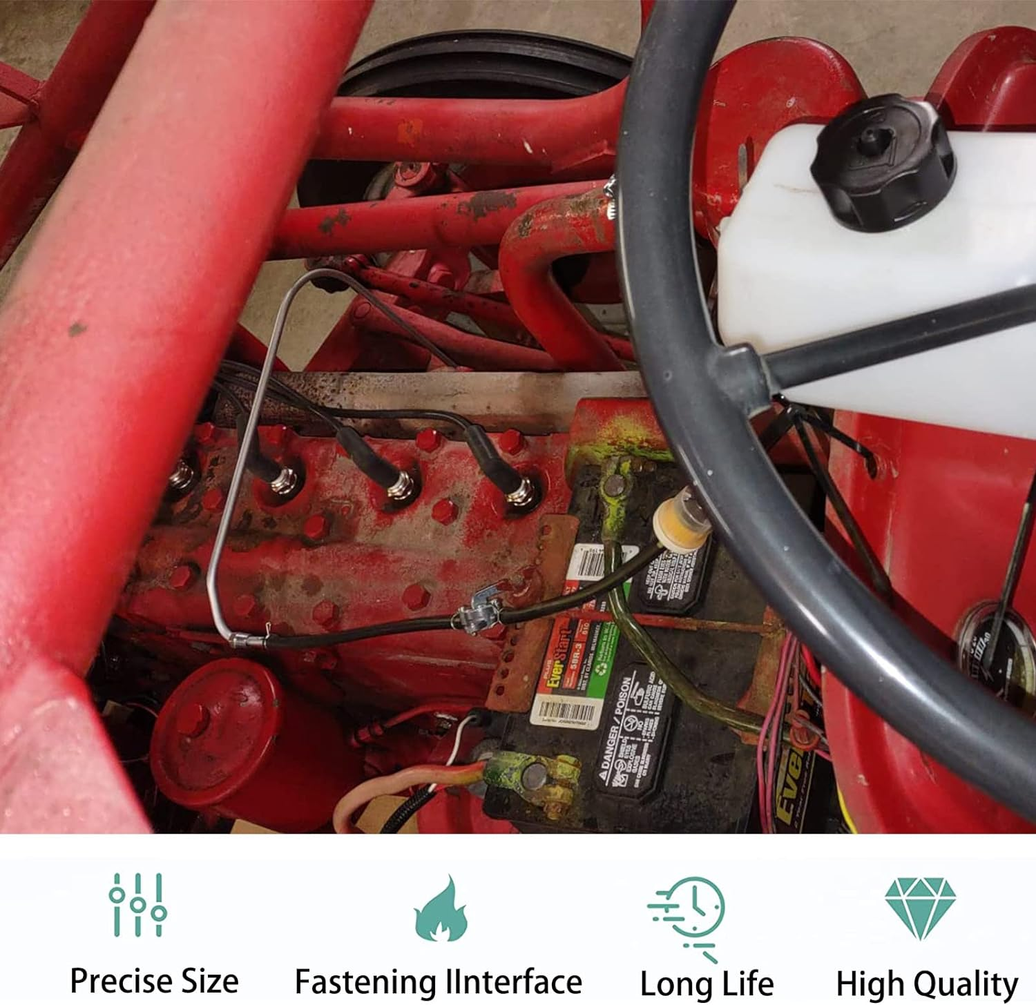 Gas Fuel Hose Oil Filter Clamps Inline Fuel Shut off Valve Petcock Petrol Switch for 50Cc 70Cc 110Cc 125Cc 150Cc 250Cc Mini Bike Dirt Bike Pit Bike Tao Tao Motorcycle Scooter Quad ATV and Go Karts image number 2