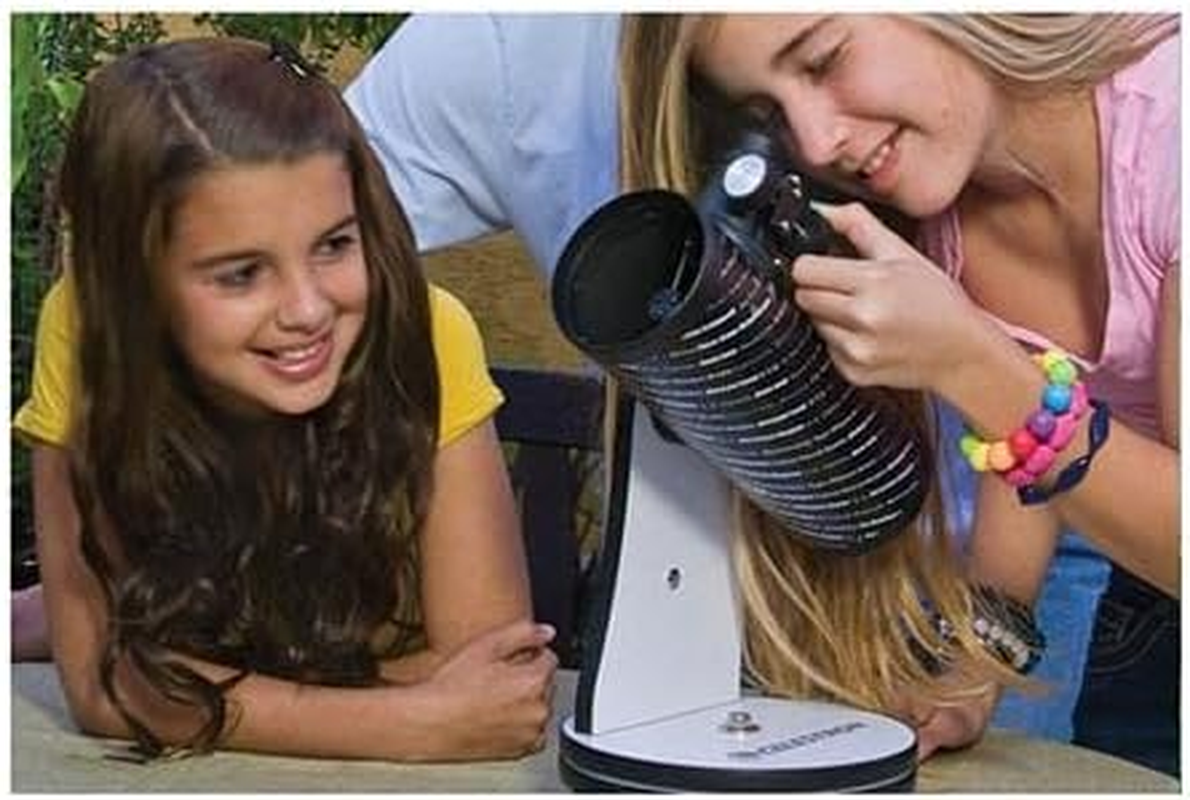 Celestron Firstscope Beginners Astronomy Telescope for Moon, Planets and Stars, 72Mm Aperture, Dobsonian-Style Tabletop Mount, Black (21024) image number 6