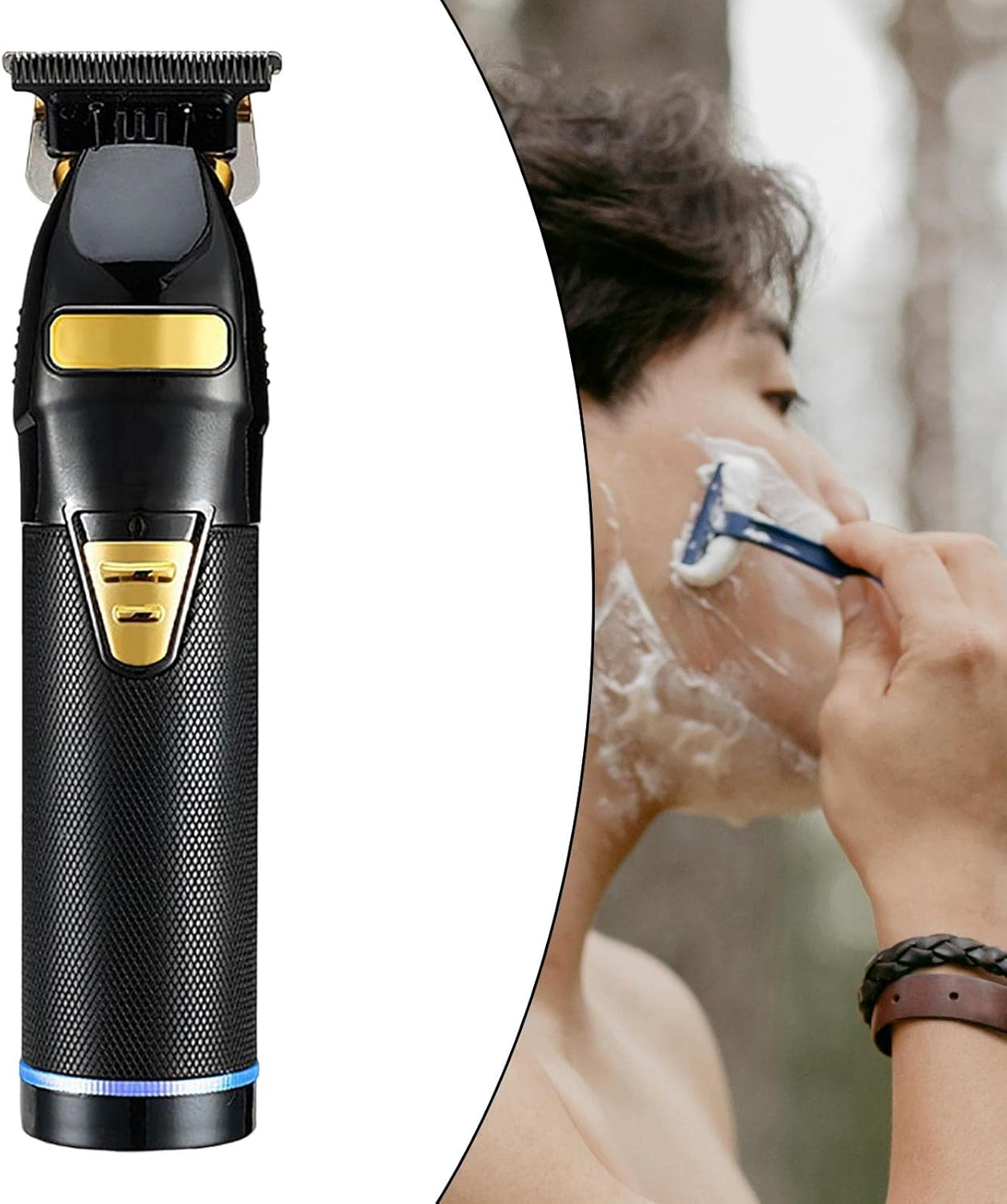 Professional Hair Clipper Trimmer Hair Cutting Kit for Men Hair Cutting Black 4.33X7.68X2.05 In - Gold 4.33X7.68X2.05 In image number 2