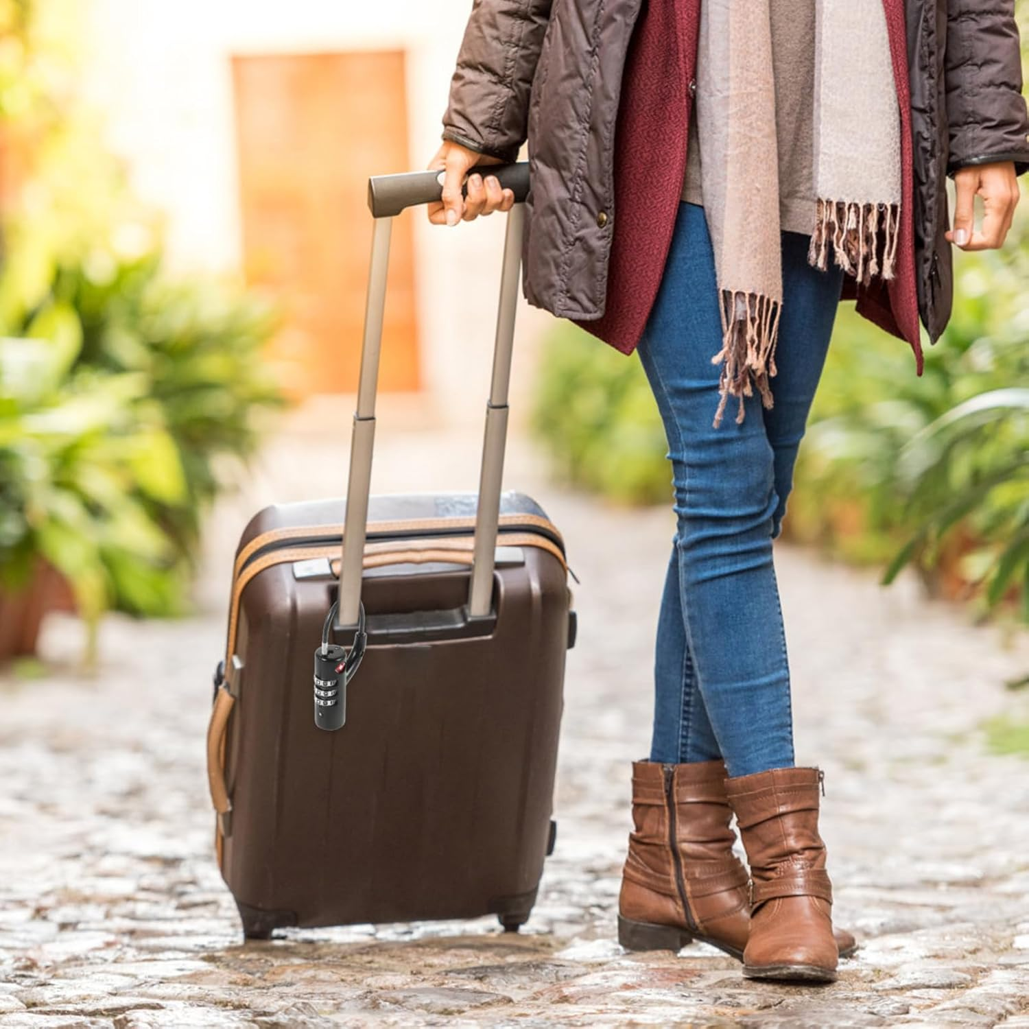 FELTECHELECTR 3 Long Lock for Luggage Approved Keyless Combination Lock Portable Gym Locker Locks