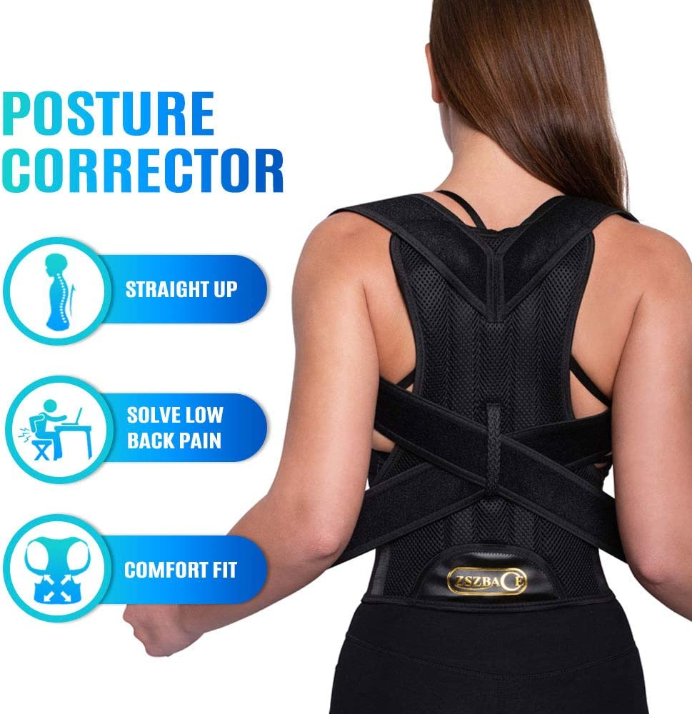 Back Support Brace Posture Corrector Traction Device - Relieves Neck, Back and Spine Pain - Improve Bad Posture, Thoracic Kyphosis, Shoulder Alignment for Men and Women image number 5
