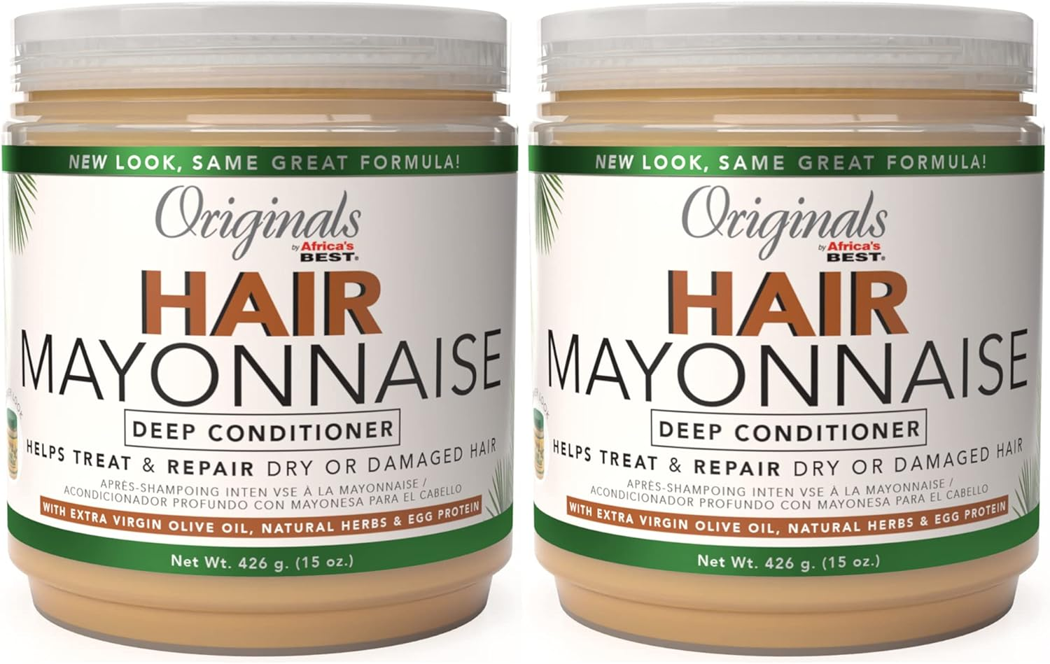 Africas Best Orig Hair Mayonnaise 15 Ounce Jar (443Ml) (2 Pack)