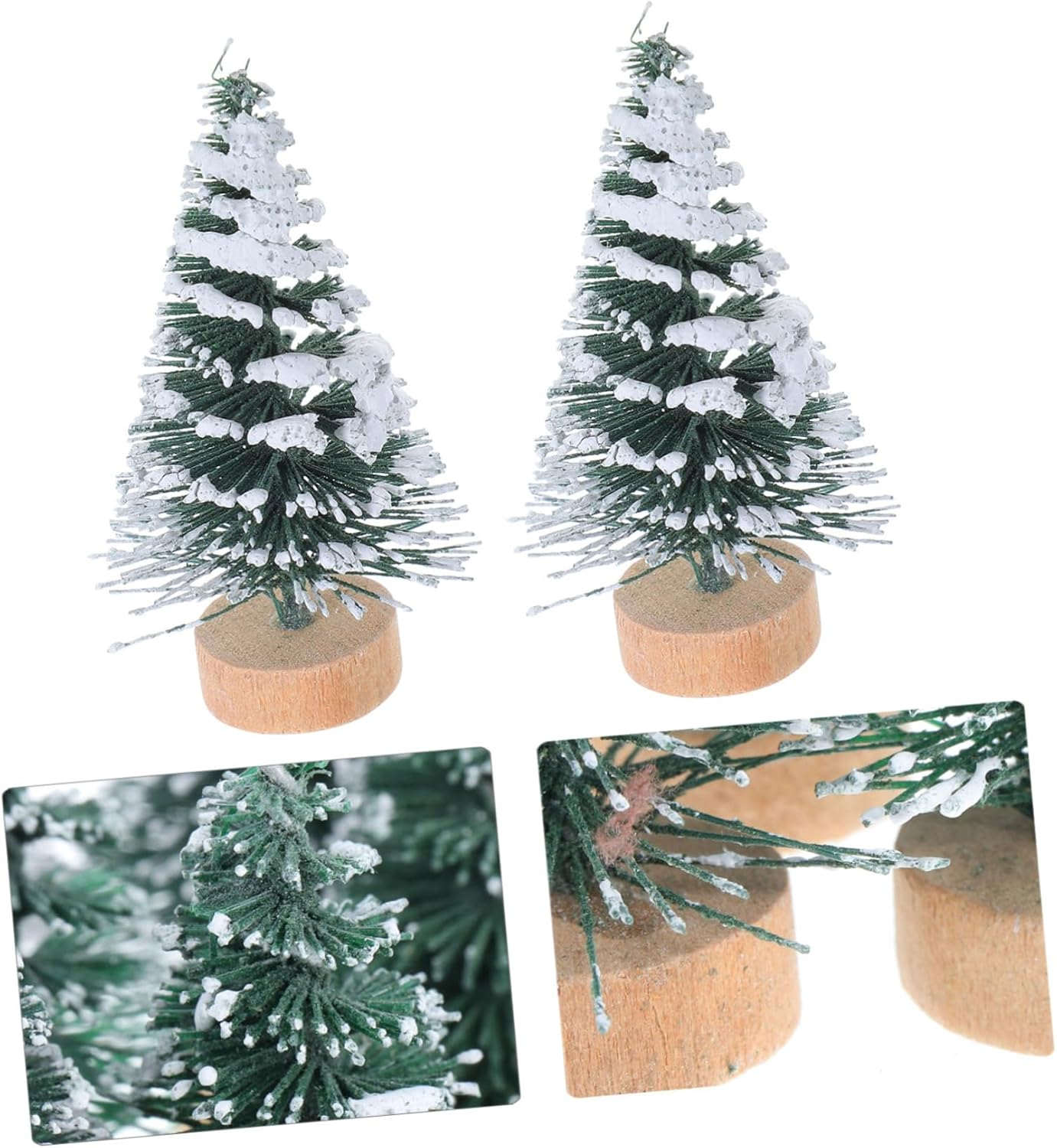 10Pcs Mini Christmas Tree Ornaments Pine Decor Desktop Christmas Party Decoration for Home Xmas Party image number 3