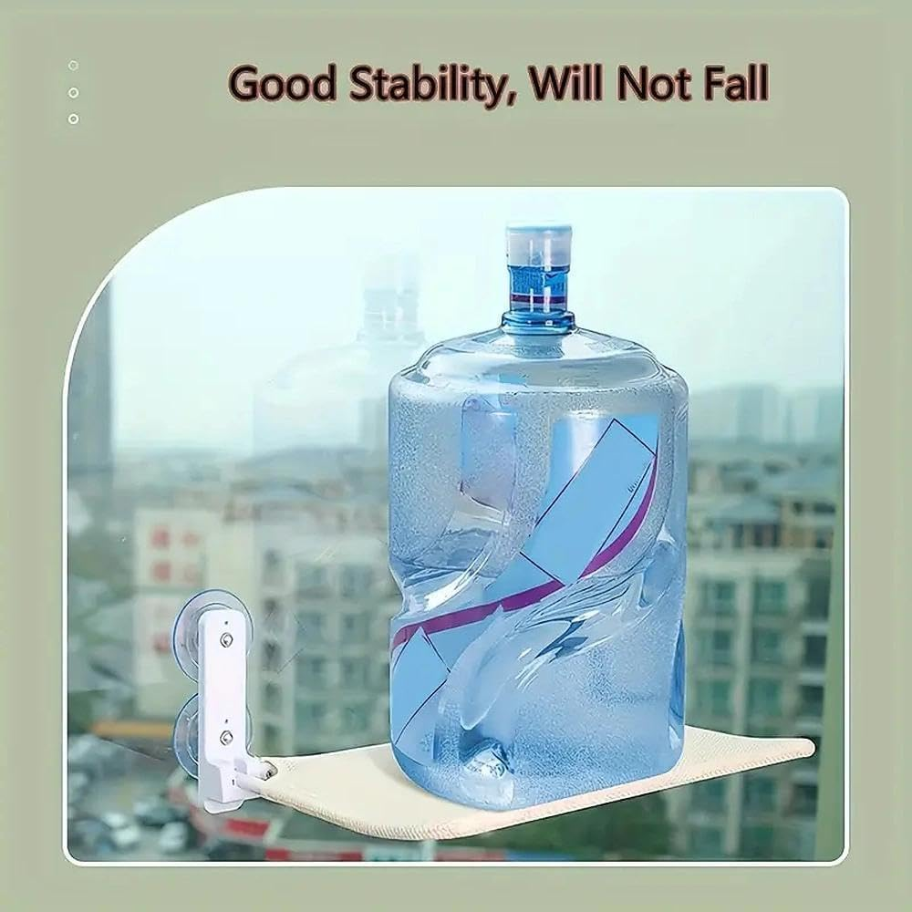 Cat Hammock, Foldable Cat Window Perch - Extra Large 50Cm Cordless Hammock with 4 Super Strong Suction Cups & Metal Frame image number 5