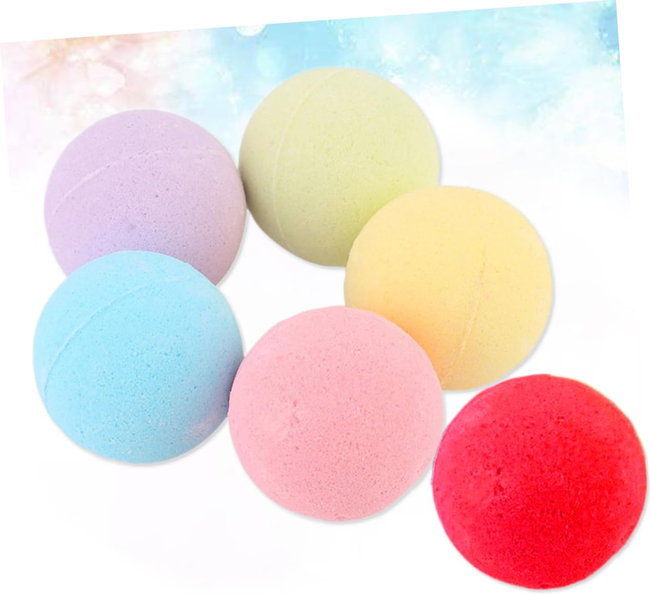 Healeved 6Pcs Organic Bath Salts Set 2.1Oz Bubble Balls for Stress Relief Handmade Bath Salts for Women and Girlfriends Relaxing Spa Experience image number 3
