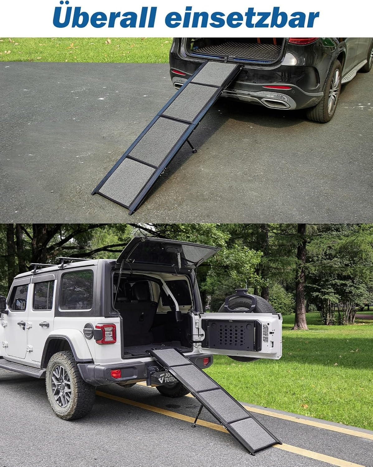 JOYTUTUS 180Cm Foldable Dog Ramps Large Dogs, Pet Ramp for Car with Textured Mat, Portable Pet Steps for Medium & Large Dog up to 90Kg Get into Cars Suvs Trucks image number 6