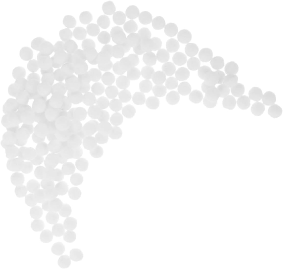 SHINEOFI 200Pcs White Small Polyester Pom Pom Balls 12Mm Soft Elastic for DIY Crafts School Projects Christmas Garlands and Decorative Accessories image number 5