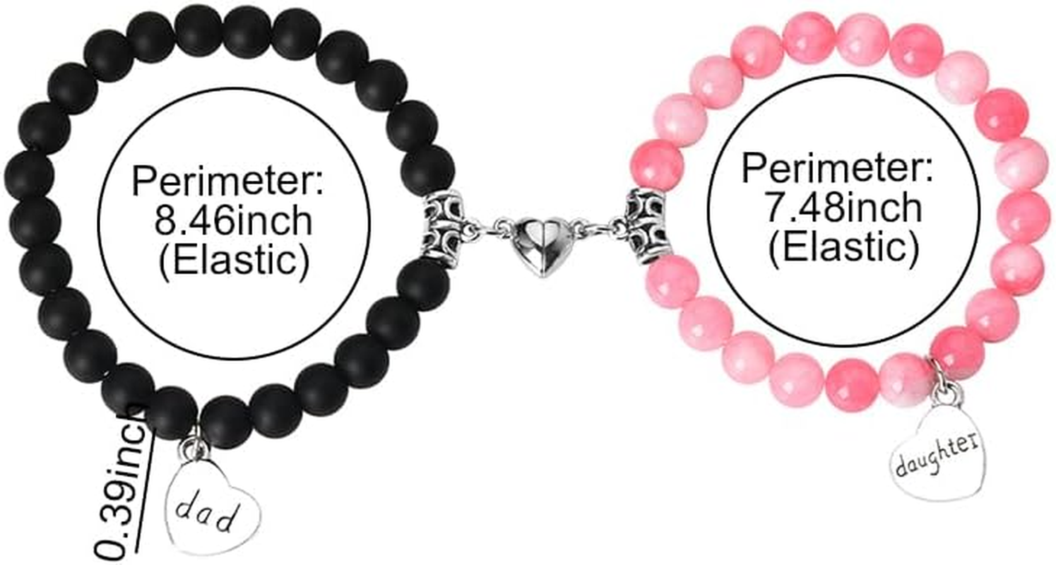 Matching Heart Bracelet for Daughter Mom Son Dad Gifts for Father Mothers Day Gifts from Daughter