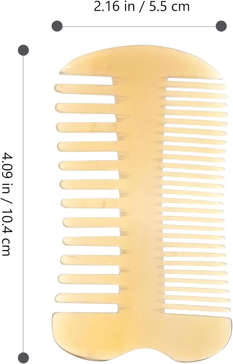 FRCOLOR Double-Sided Massage Comb Hair Care Comb Ox Horn Comb Hair Combs Beard Comb Ox Horn Styling Comb Double Sided Comb Horn Comb for Hair Cutting Comb Tool Scalp Sandboard Man image number 5