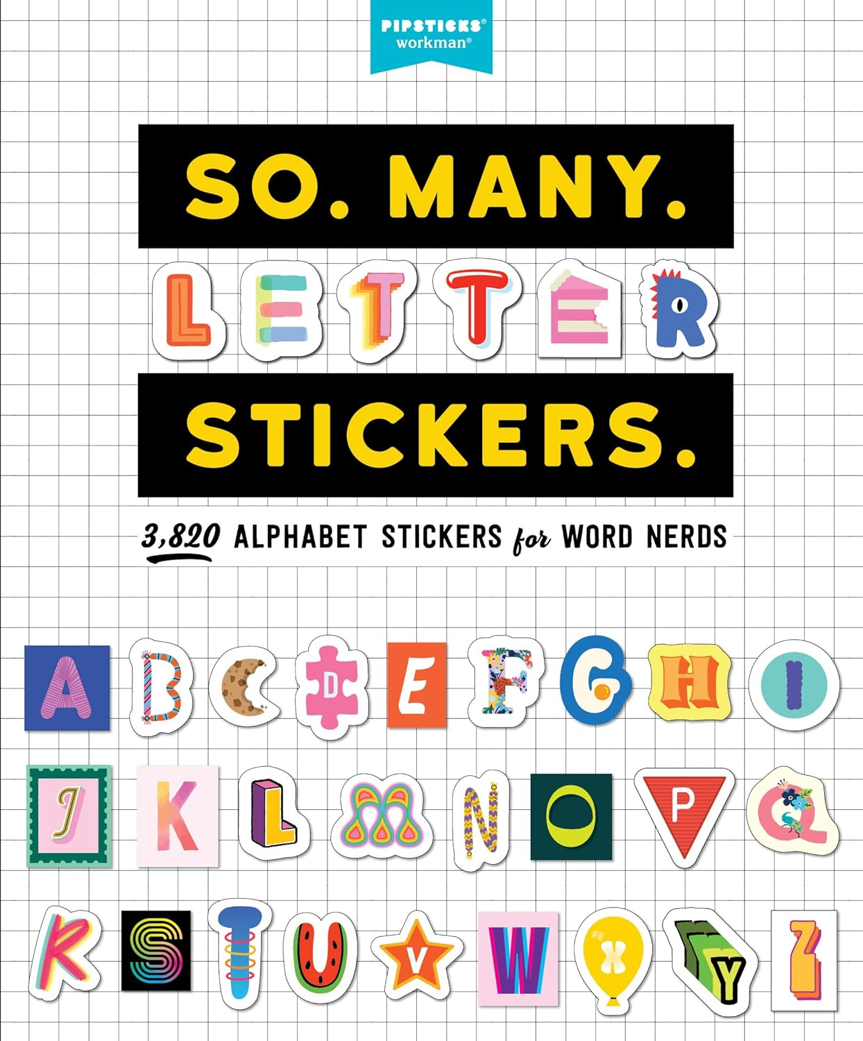 So. Many. Letter Stickers.: 3,820 Alphabet Stickers for Word Nerds image number 1