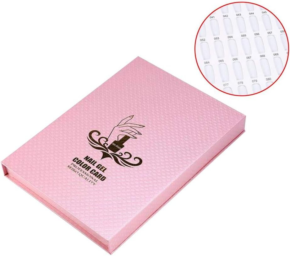 Salon Nail Art Display Book 120 Colors Tip Gel Polish Chart Book Pink image number 2
