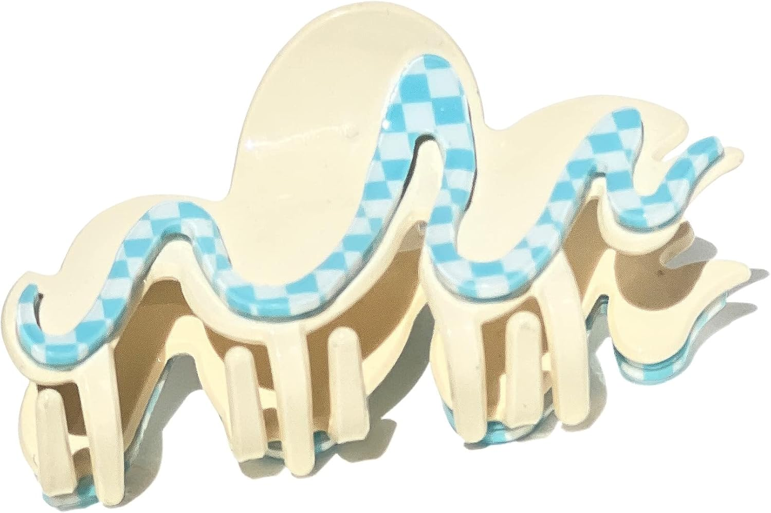 Two Oh One Hair Claw Clip Squiggly Cellulose Accetate Strong Hold Women'S Accessory for All Hair Types, Wild Berry