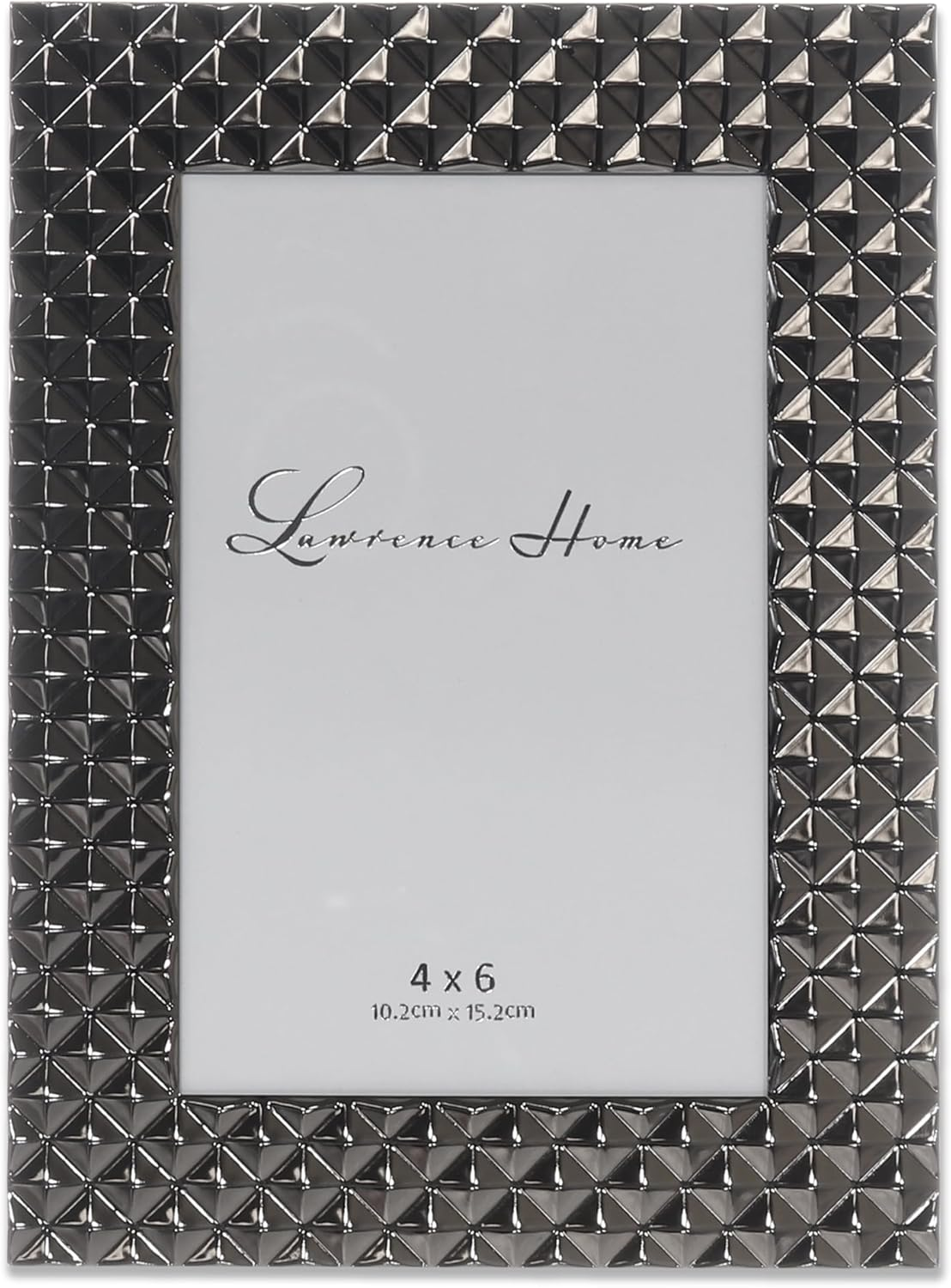 Lawrence Frames Metal Frame, Diamond Pattern, Black Smoke, 4X6 image number 3