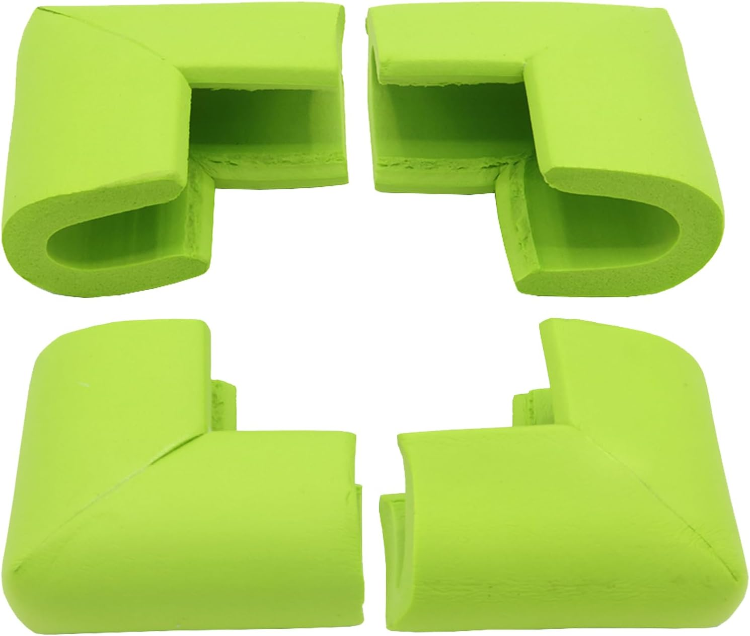 4 Pack Foam Corner Guards Edge Protectors, Safety Bumper W Self-Adhesive Tape Furniture Corner Glass Coffee Table Edge Guard Soft Rubber Baby Proofing, U Type,Black